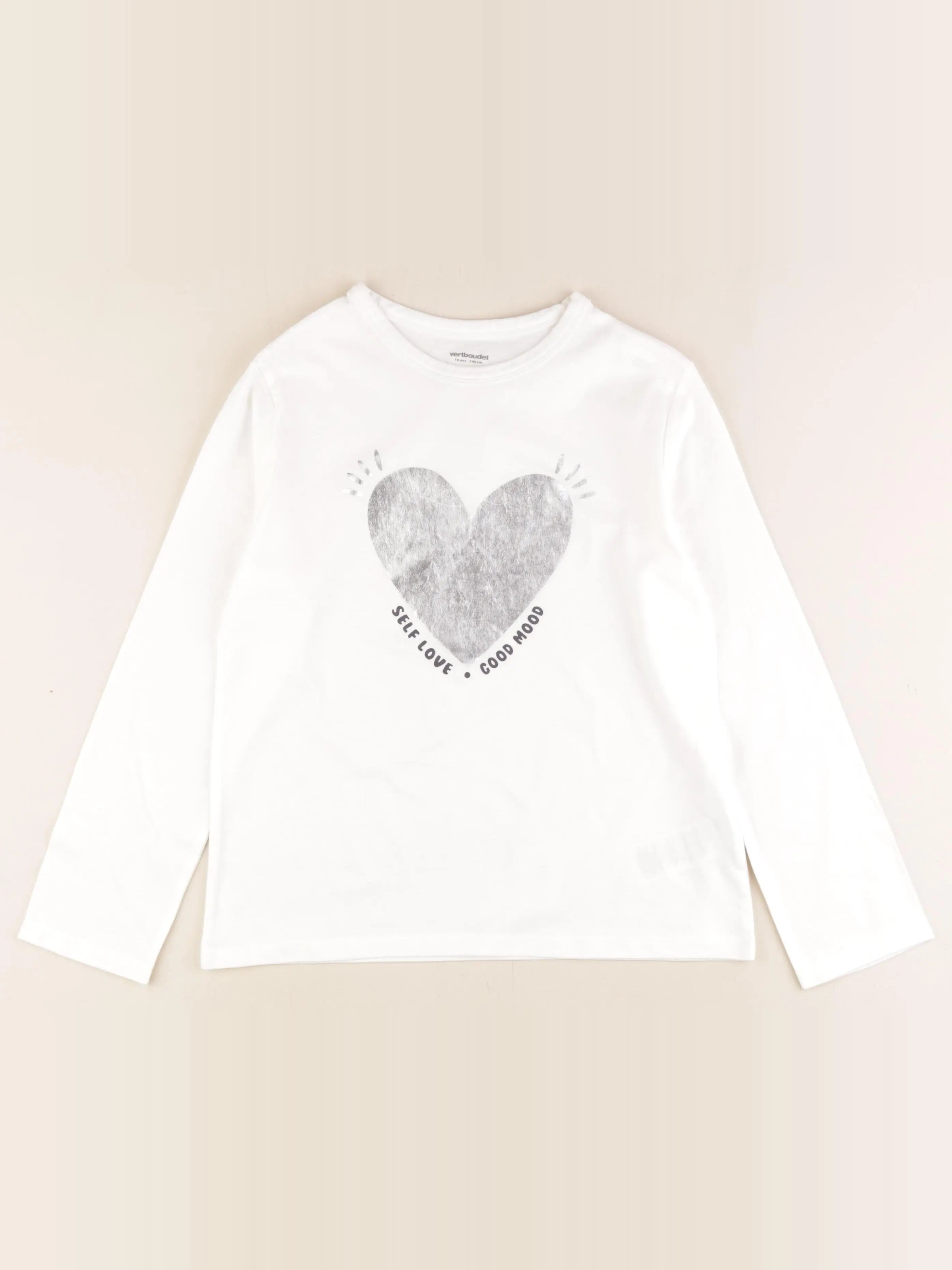 Vertbaudet - tee-shirt blanc - 10 ans