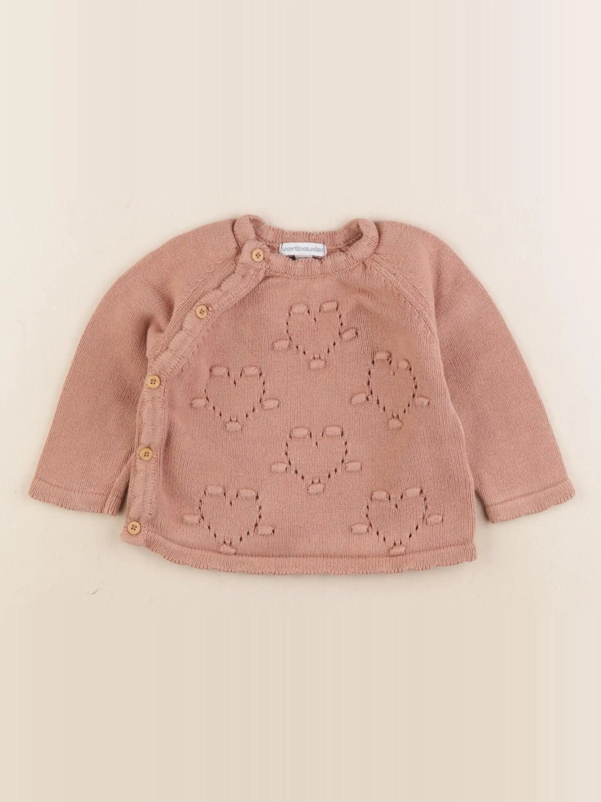 Vertbaudet - pull marron - 12 mois