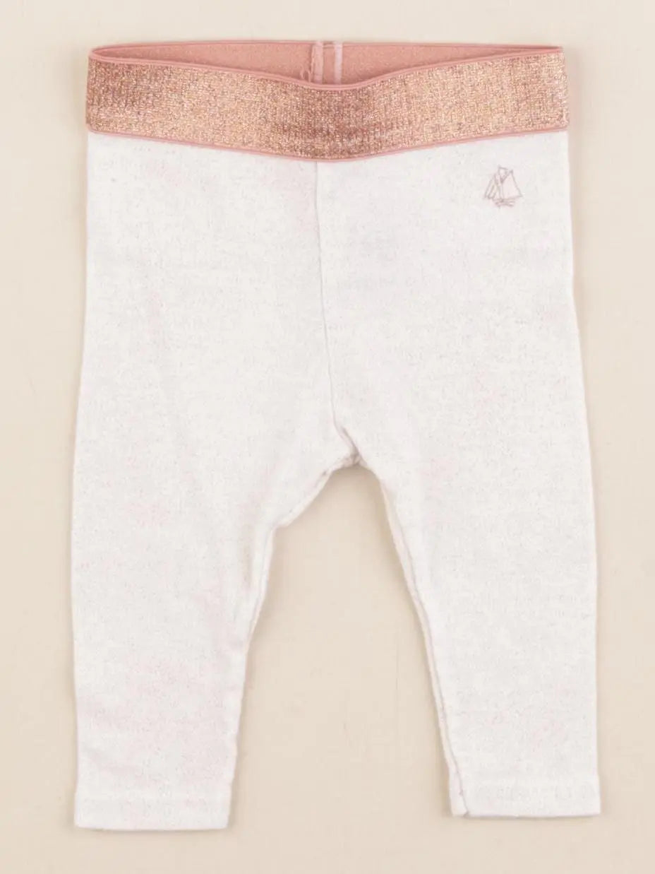 Petit Bateau - legging blanc - 3 mois