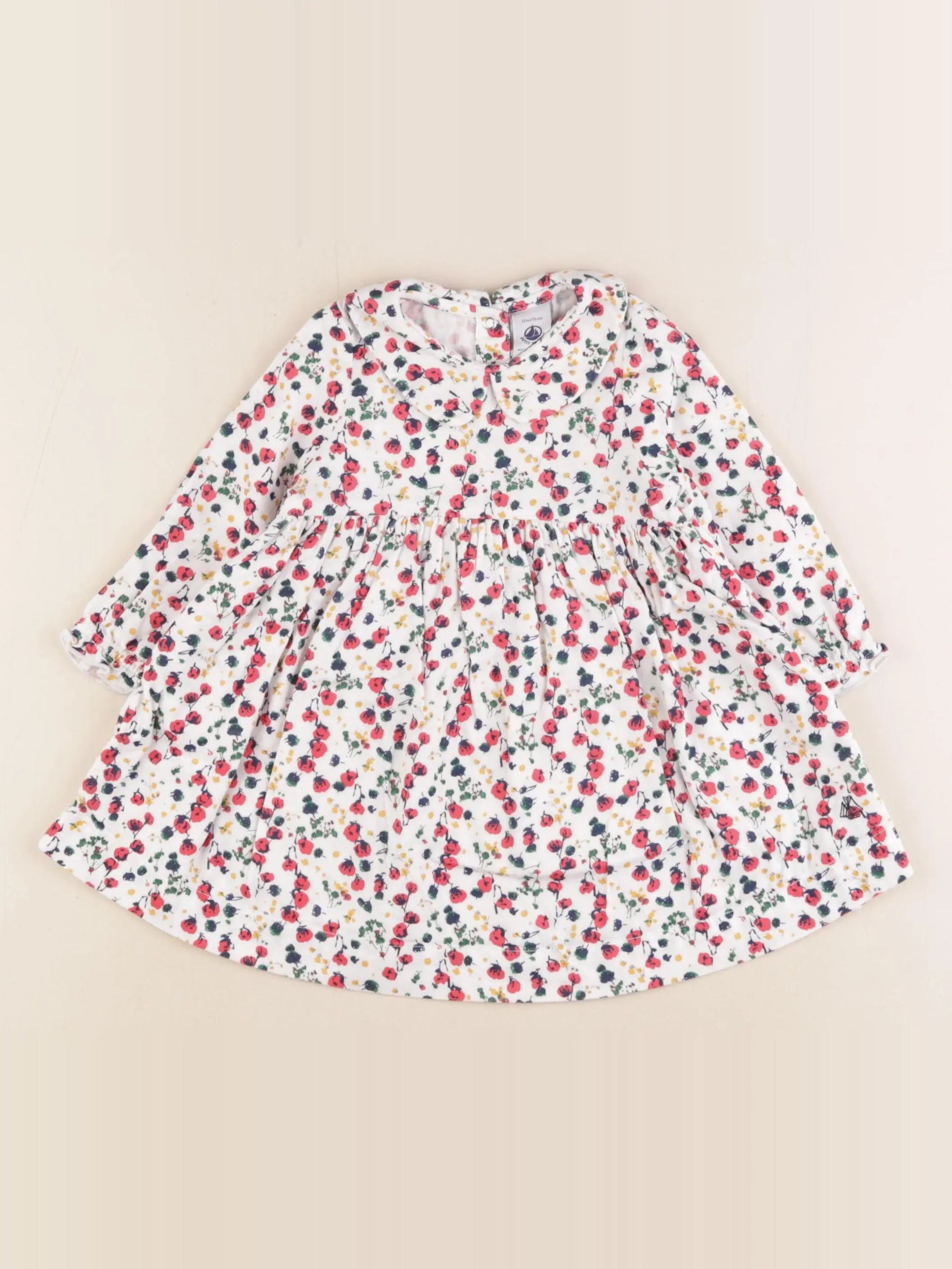 Petit Bateau - robe multicolore - 12 mois