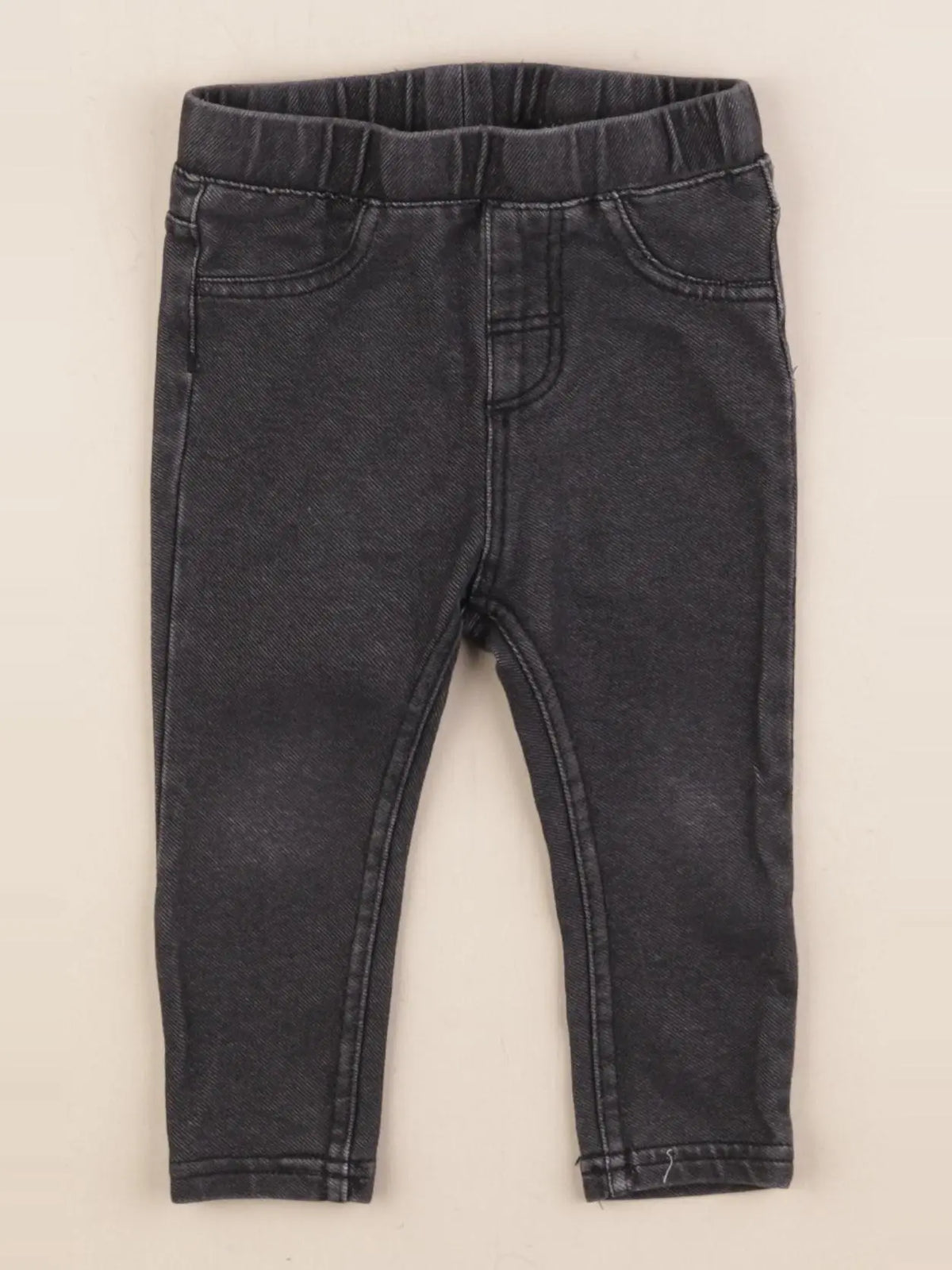 H&M - jegging noir - 6/9 mois