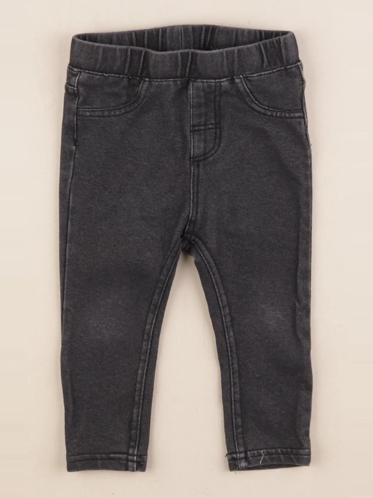 H&M - jegging noir - 6/9 mois