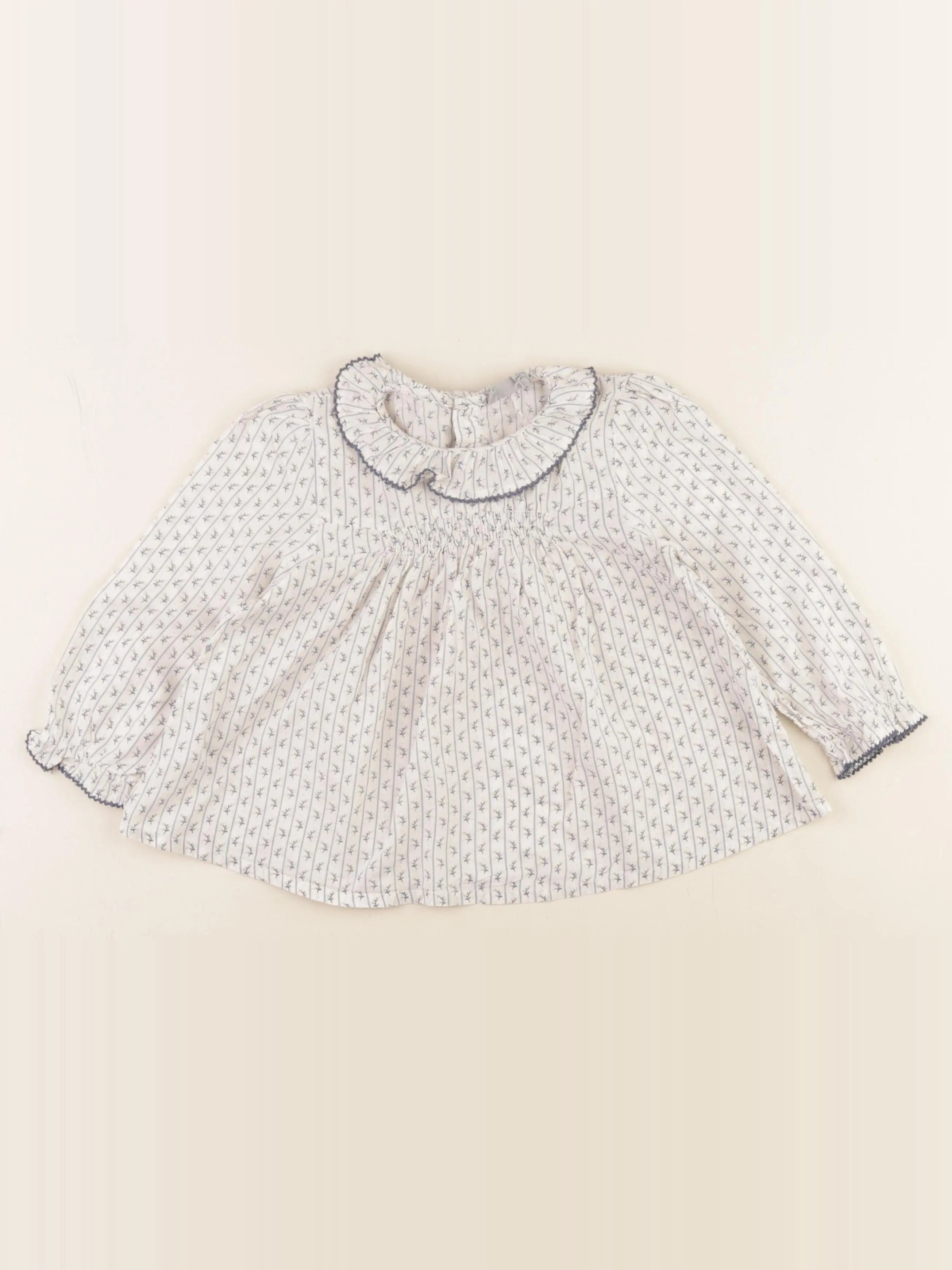 Boutchou - blouse blanc, bleu - 36 mois