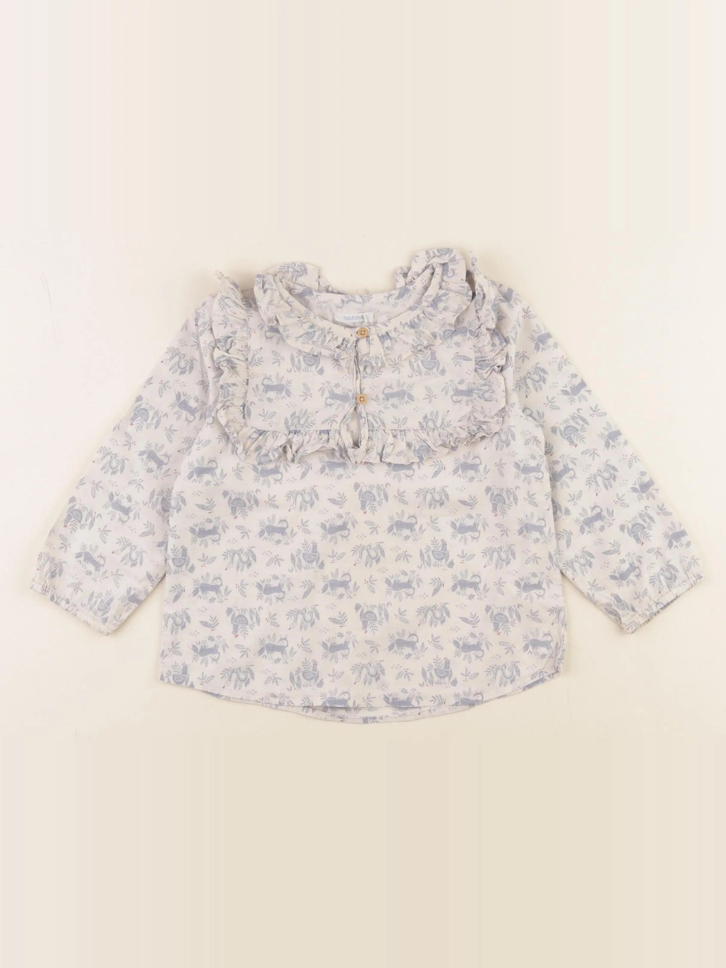 Boutchou - blouse blanc, bleu - 36 mois