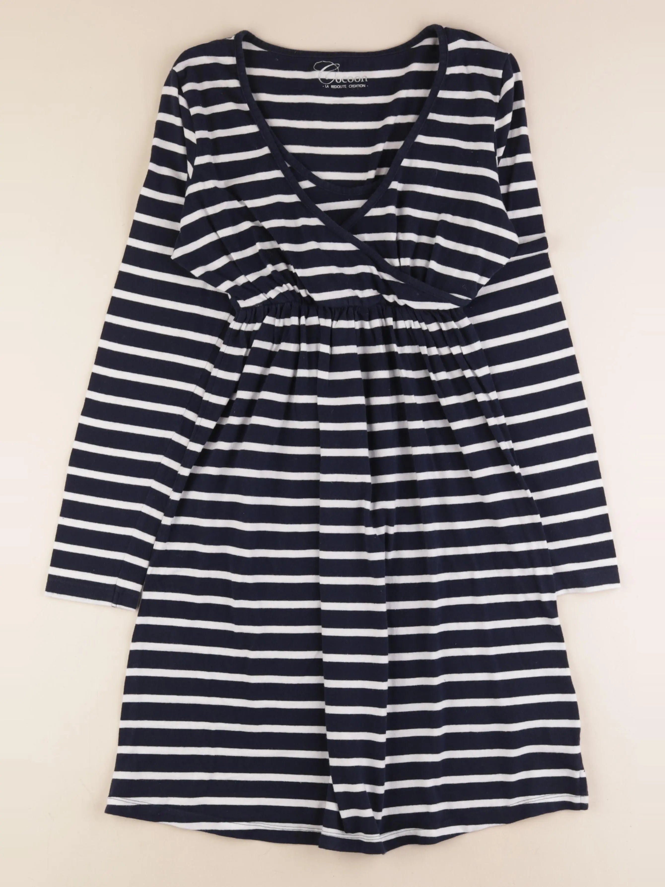 La redoute - robe grossesse, allaitement bleu, blanc - 38 à 40