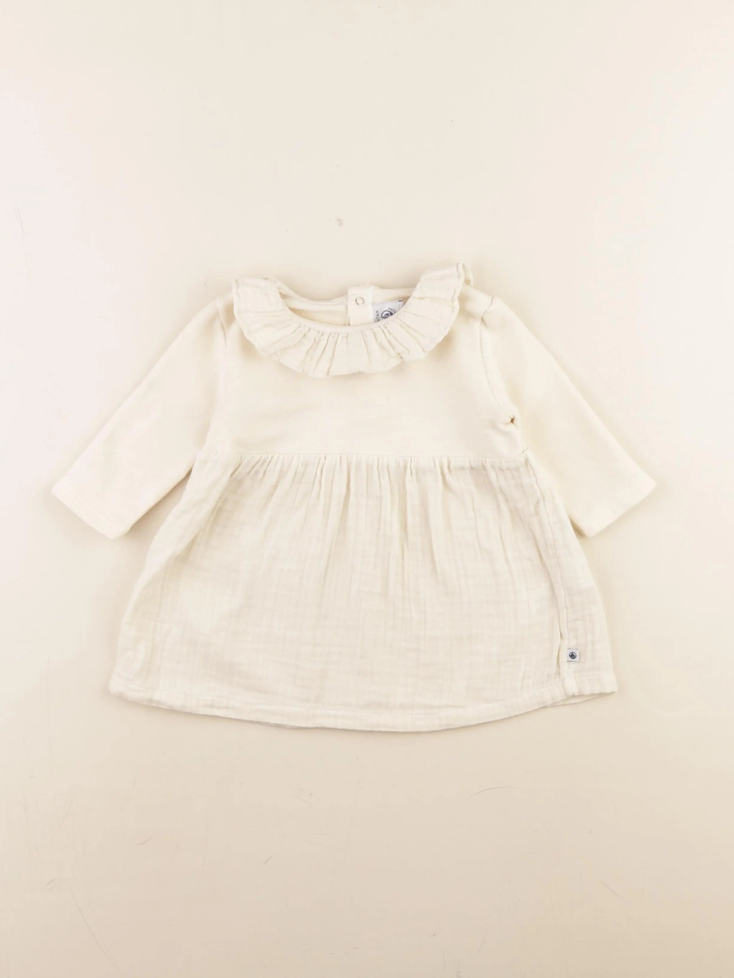 Petit Bateau - robe beige - 12 mois