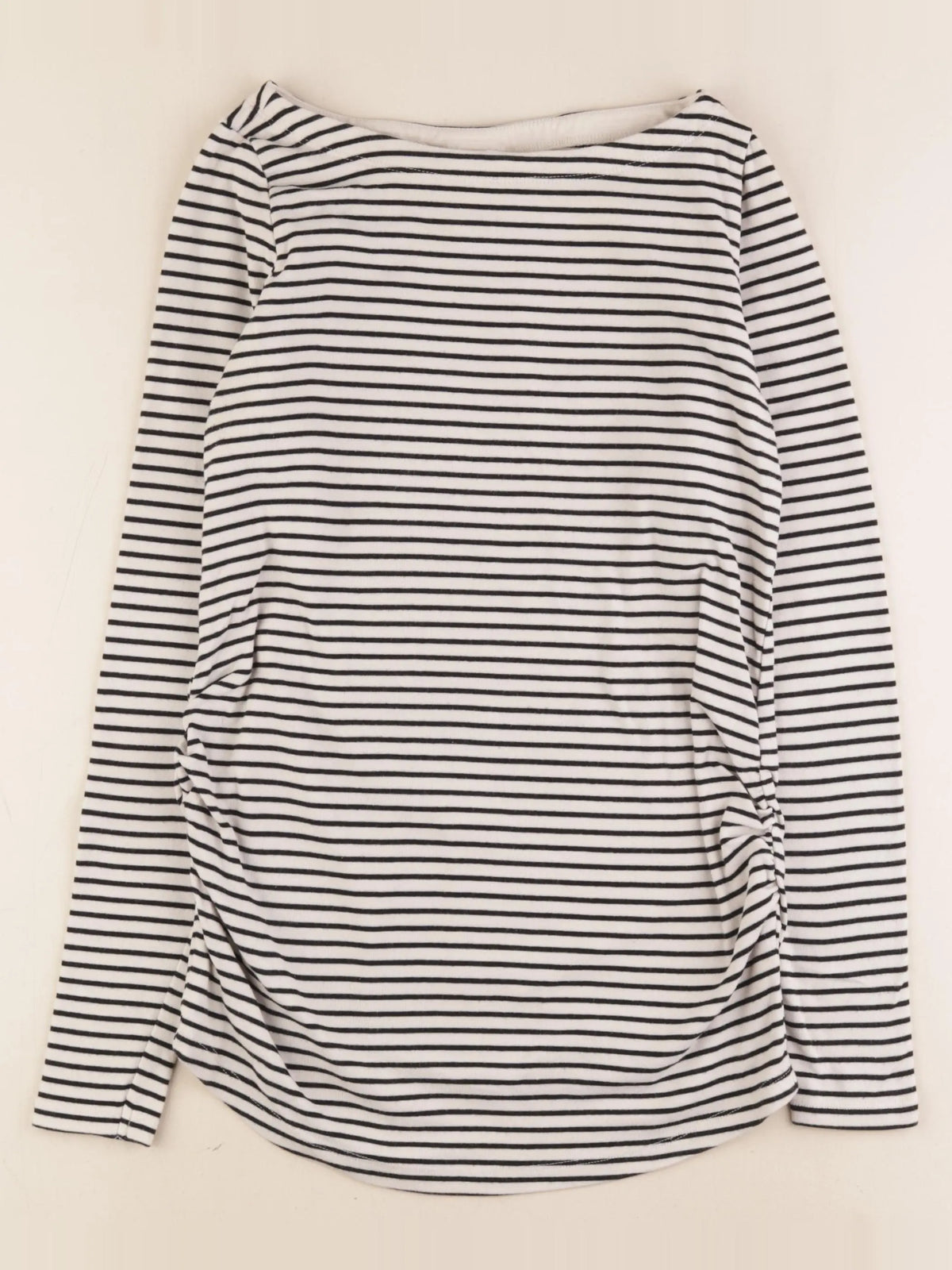 H&M - tee-shirt grossesse beige, noir - M