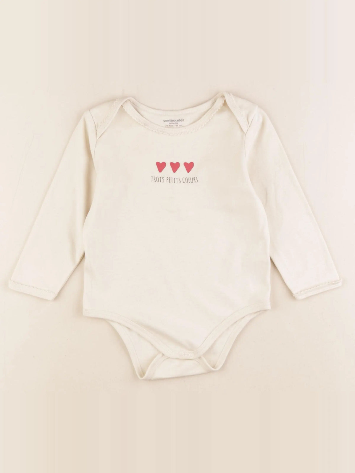 Vertbaudet - body beige - 24 mois