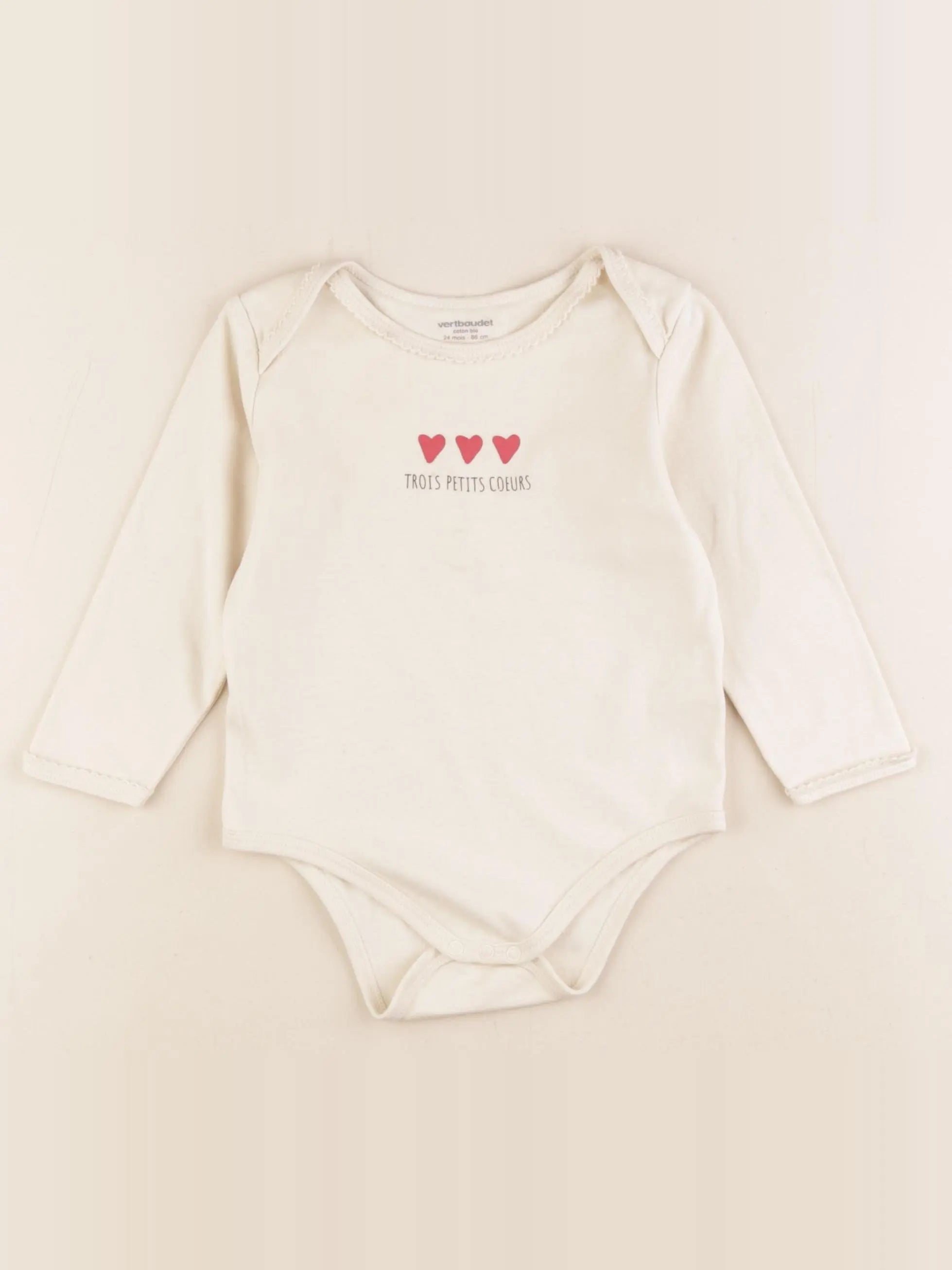 Vertbaudet - body beige - 24 mois