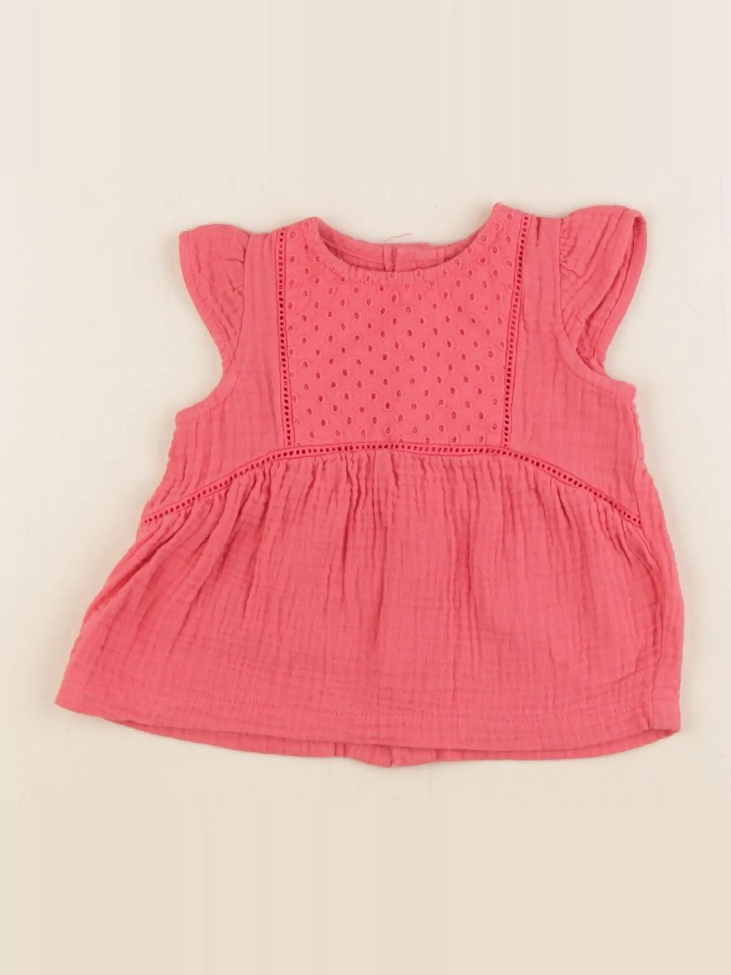Vertbaudet - blouse rose - 6 mois