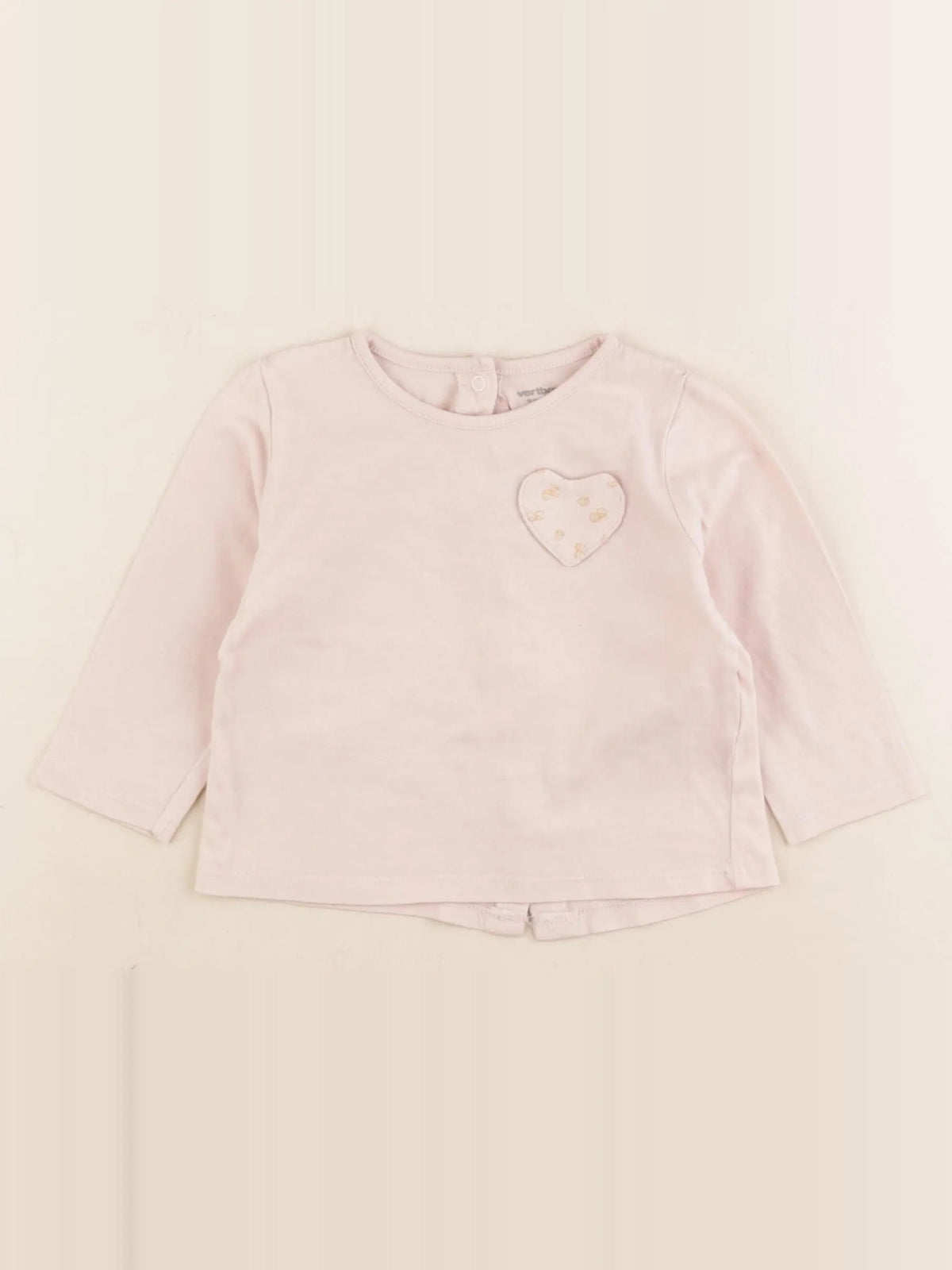 Vertbaudet - tee-shirt or, rose - 9 mois