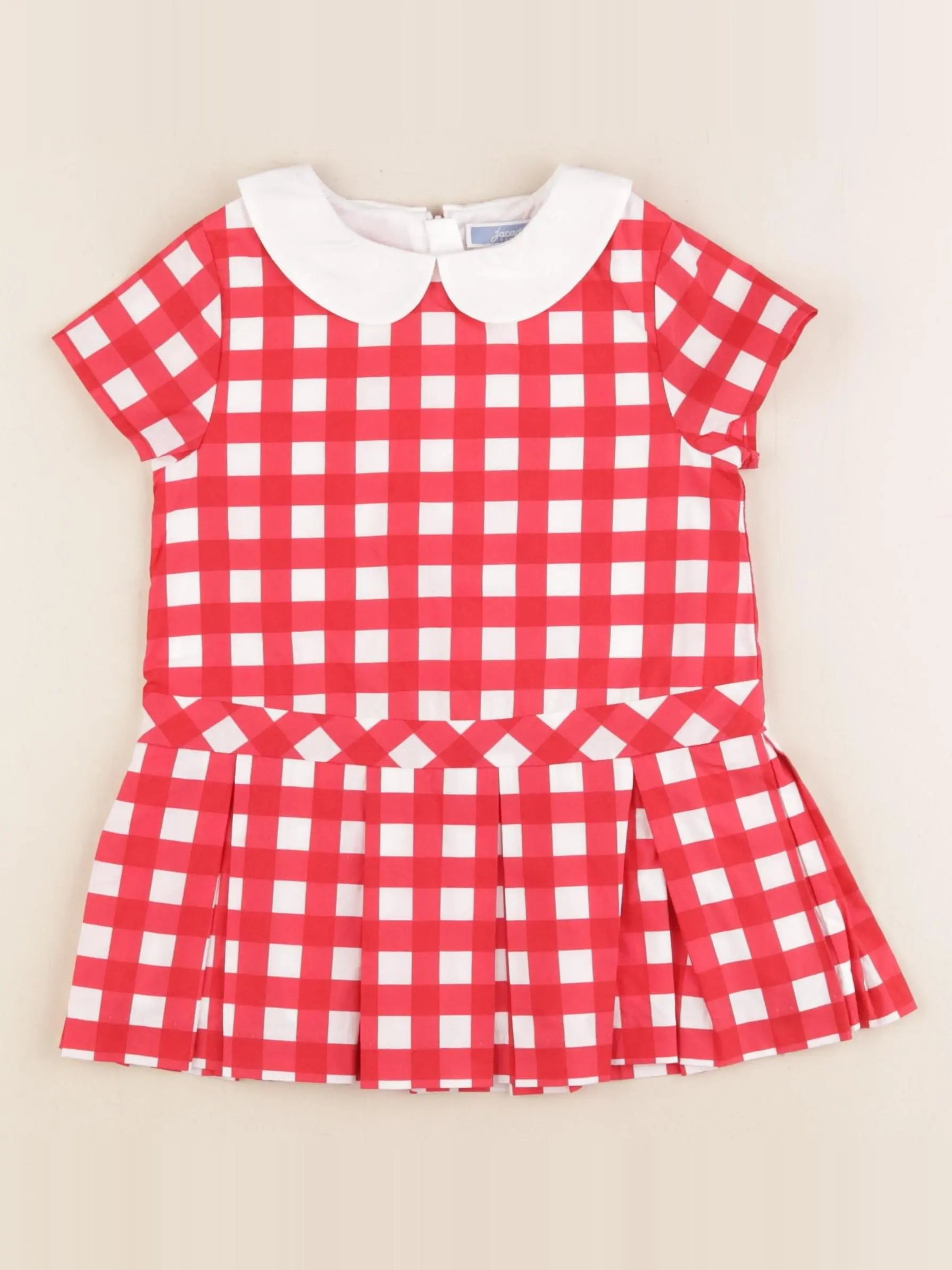 Jacadi - robe rouge, blanc - 24 mois