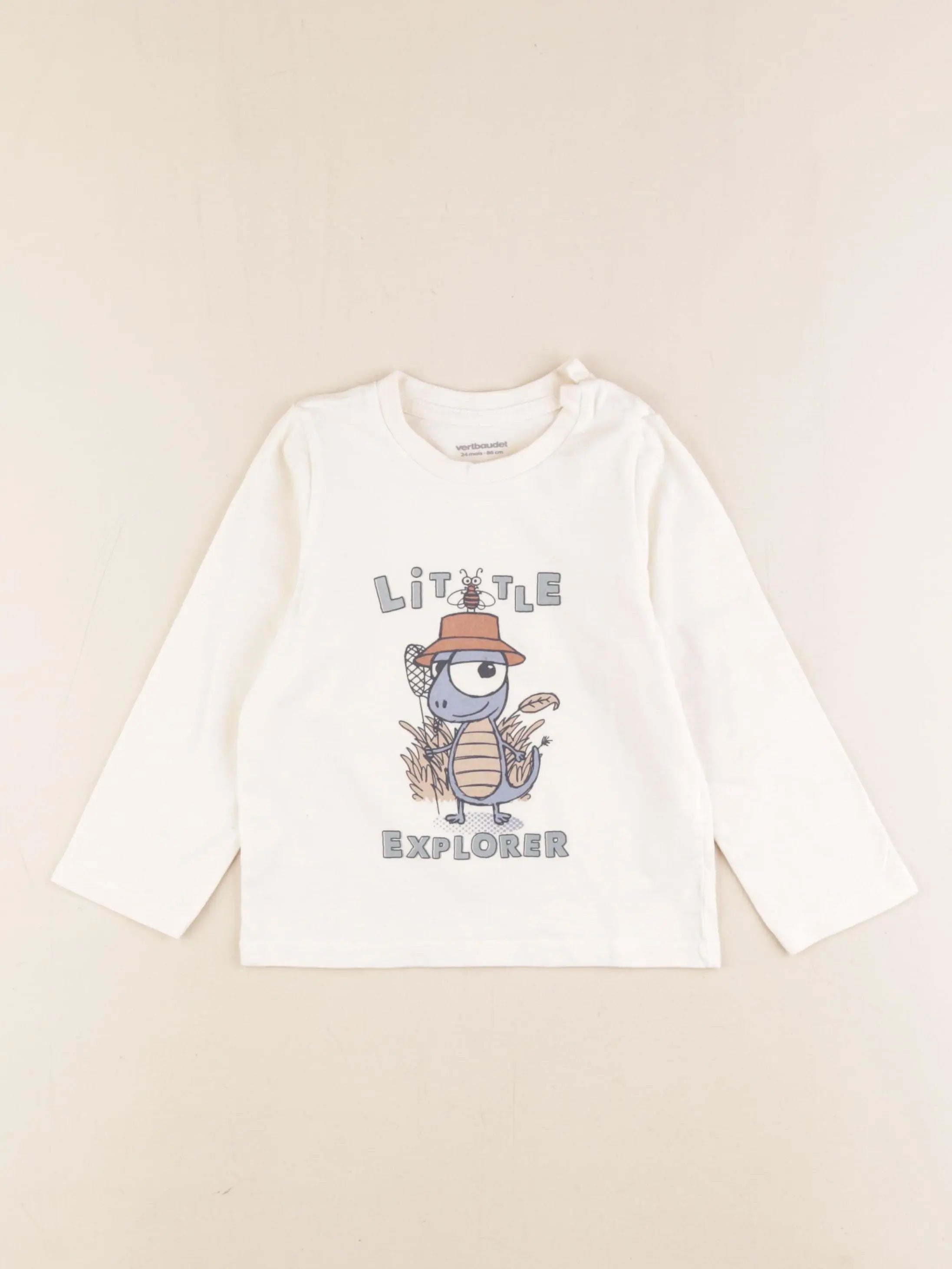 Vertbaudet - tee-shirt blanc - 24 mois