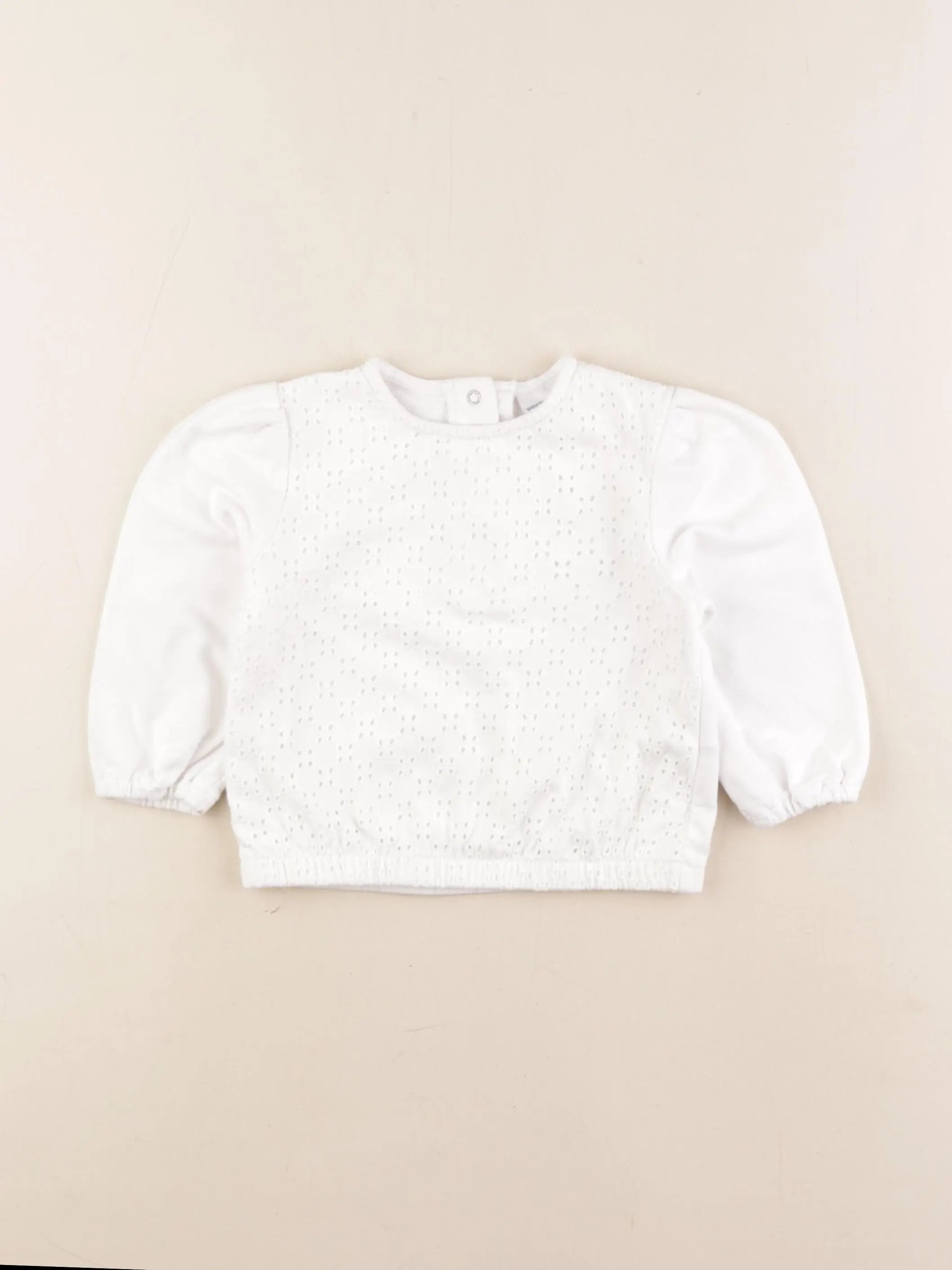 Vertbaudet - sweat blanc - 24 mois