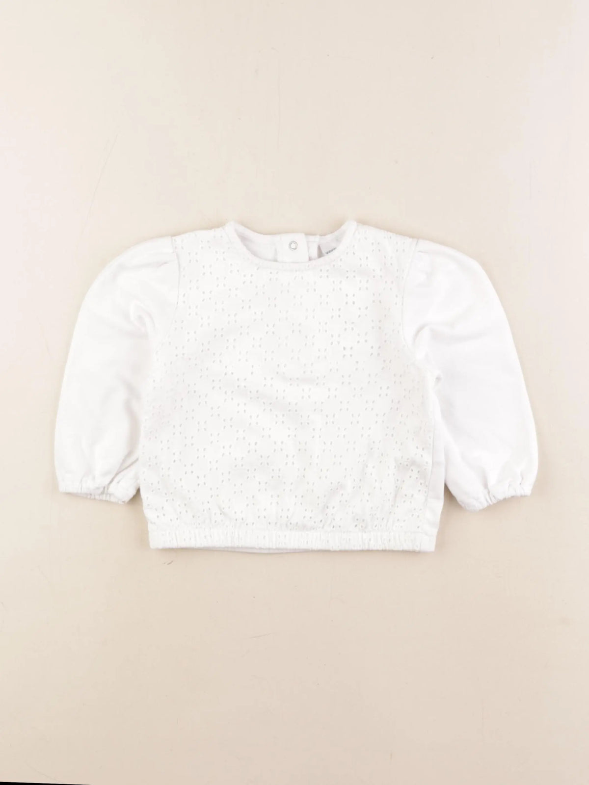 Vertbaudet - sweat blanc - 24 mois