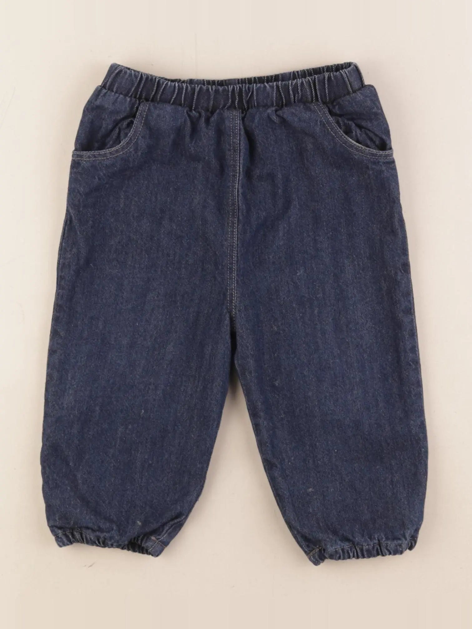 Boutchou - jean doublé bleu - 12 mois