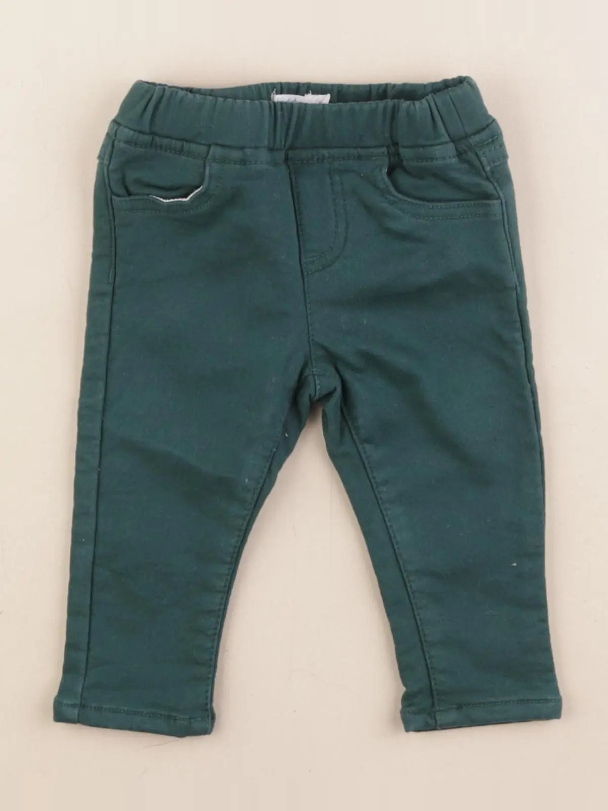 Boutchou - jegging doublé vert - 6 mois