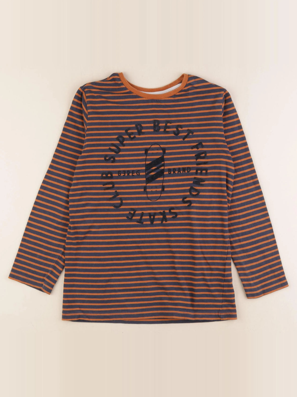 Vertbaudet - tee-shirt bleu, marron - 10 ans