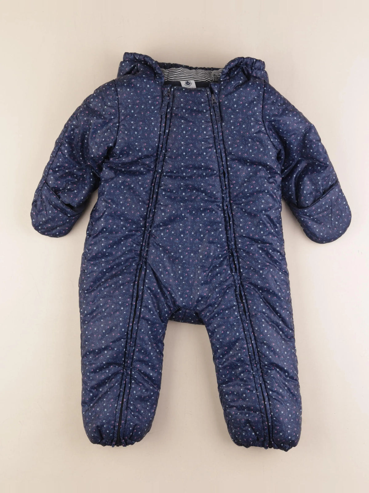 Petit Bateau - combi-pilote bleu, rose - 24 mois
