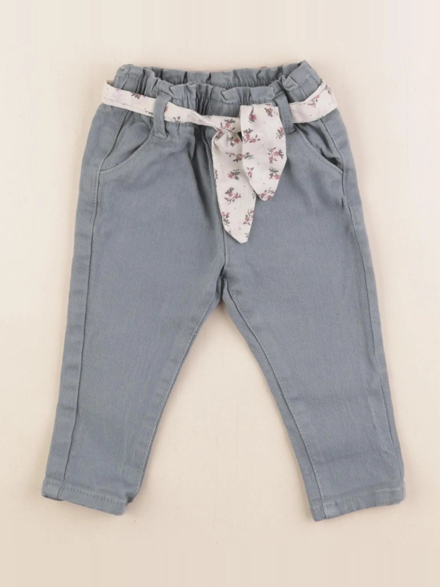 Vertbaudet - pantalon vert - 12 mois