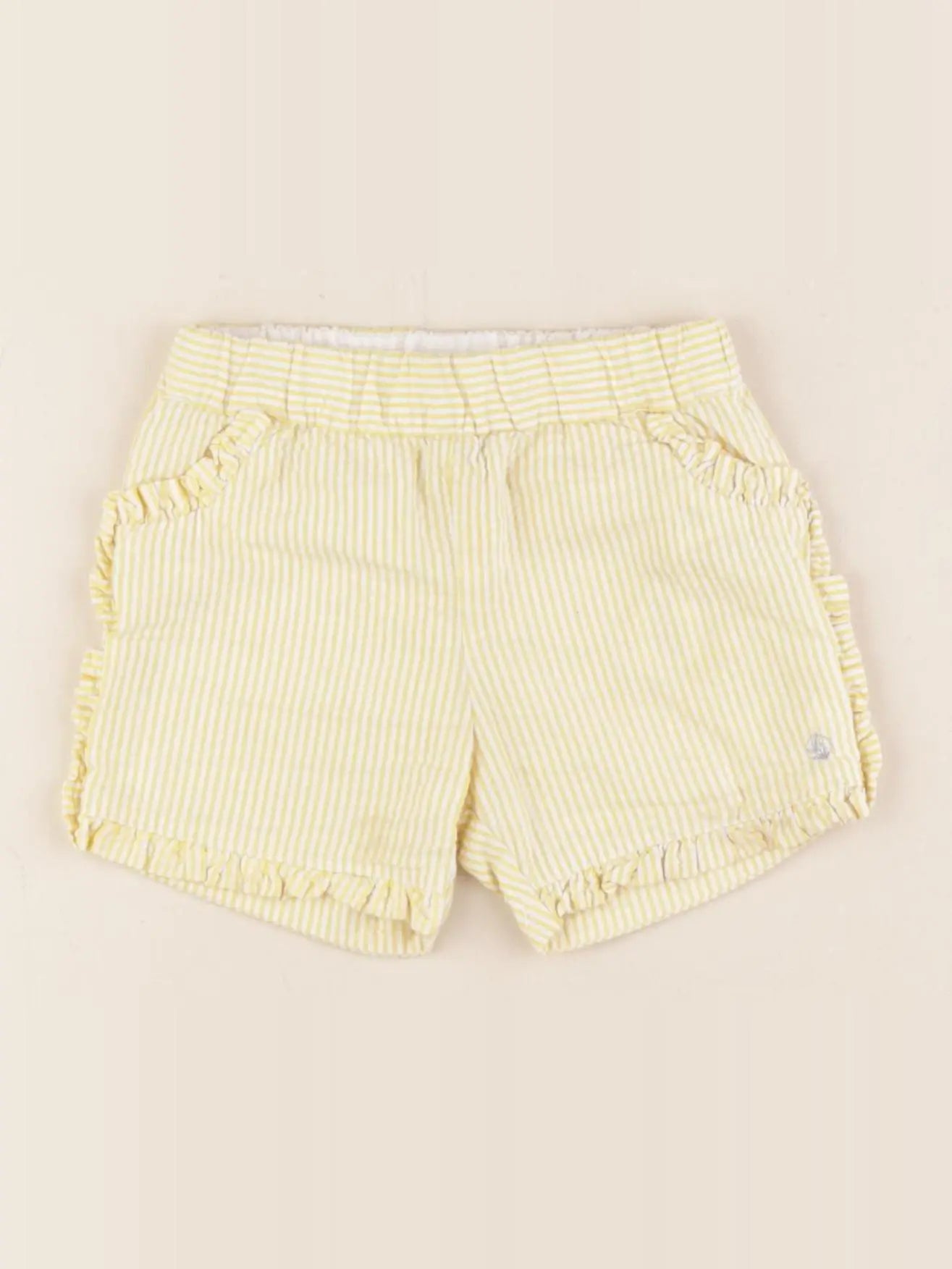 Petit Bateau - short jaune - 12 mois