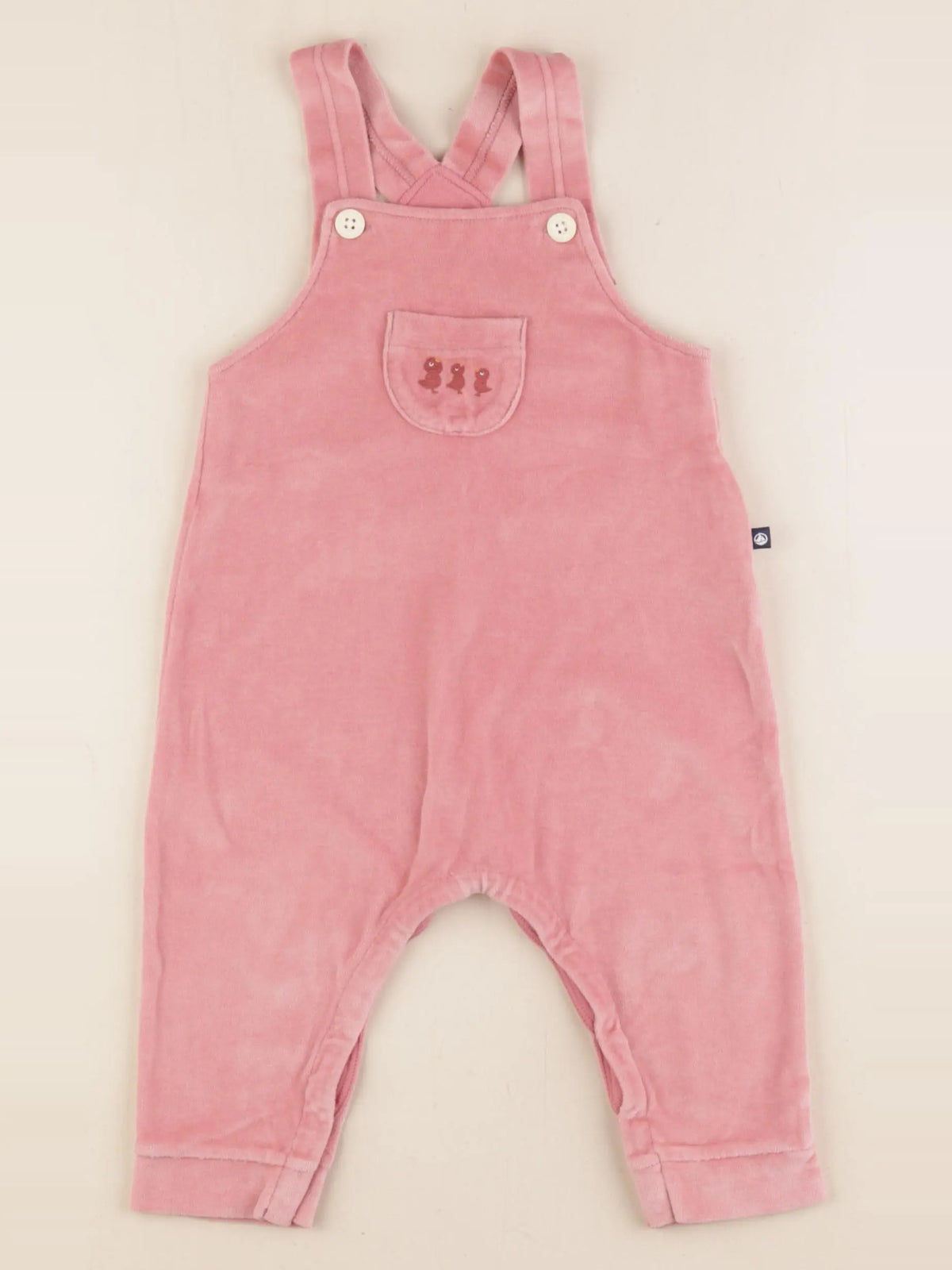 Petit Bateau - salopette rose - 12 mois