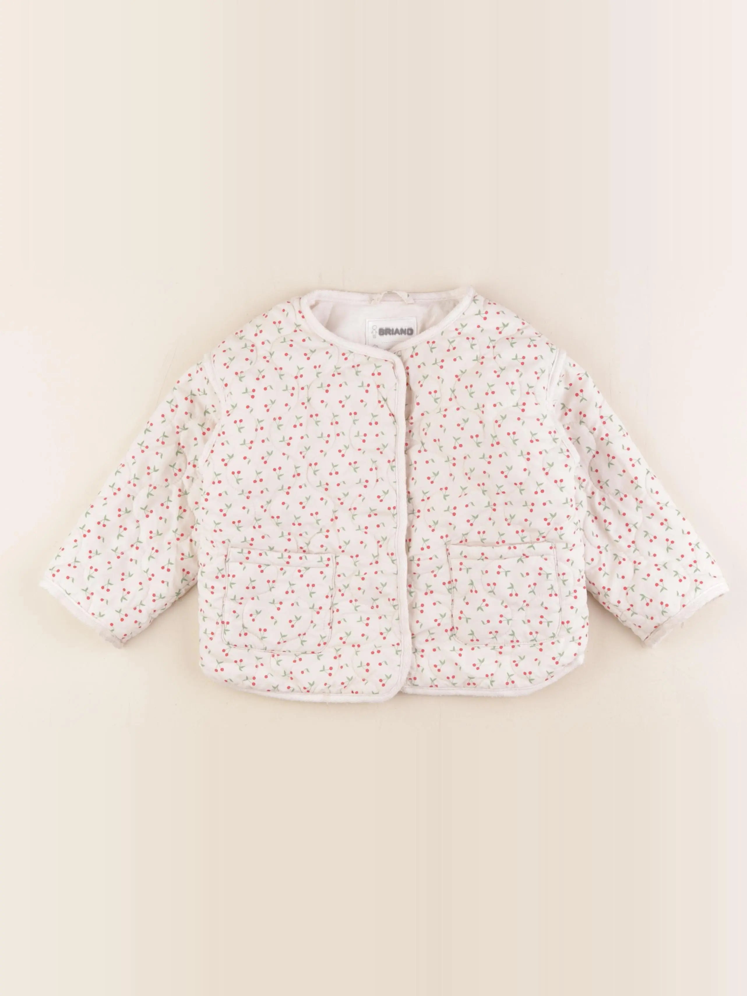 Vertbaudet - veste blanc, rouge - 24 mois