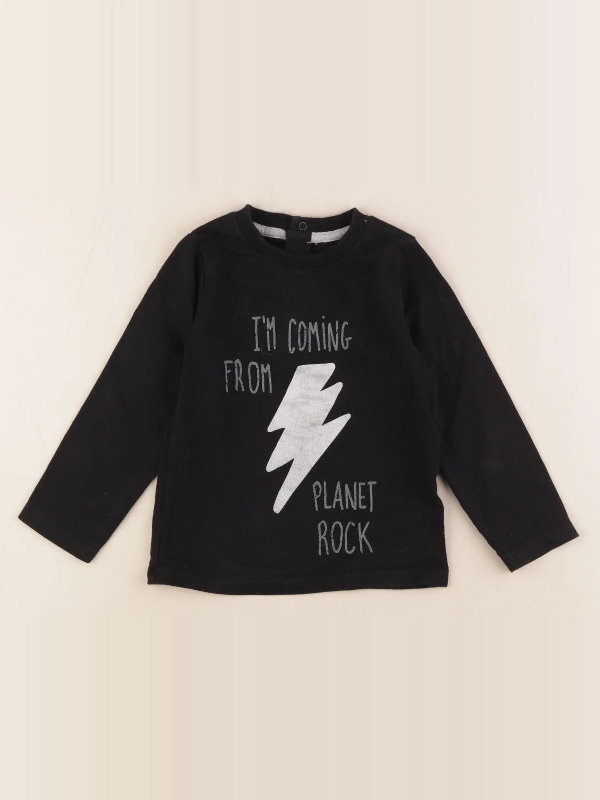Vertbaudet - tee-shirt noir - 2 ans