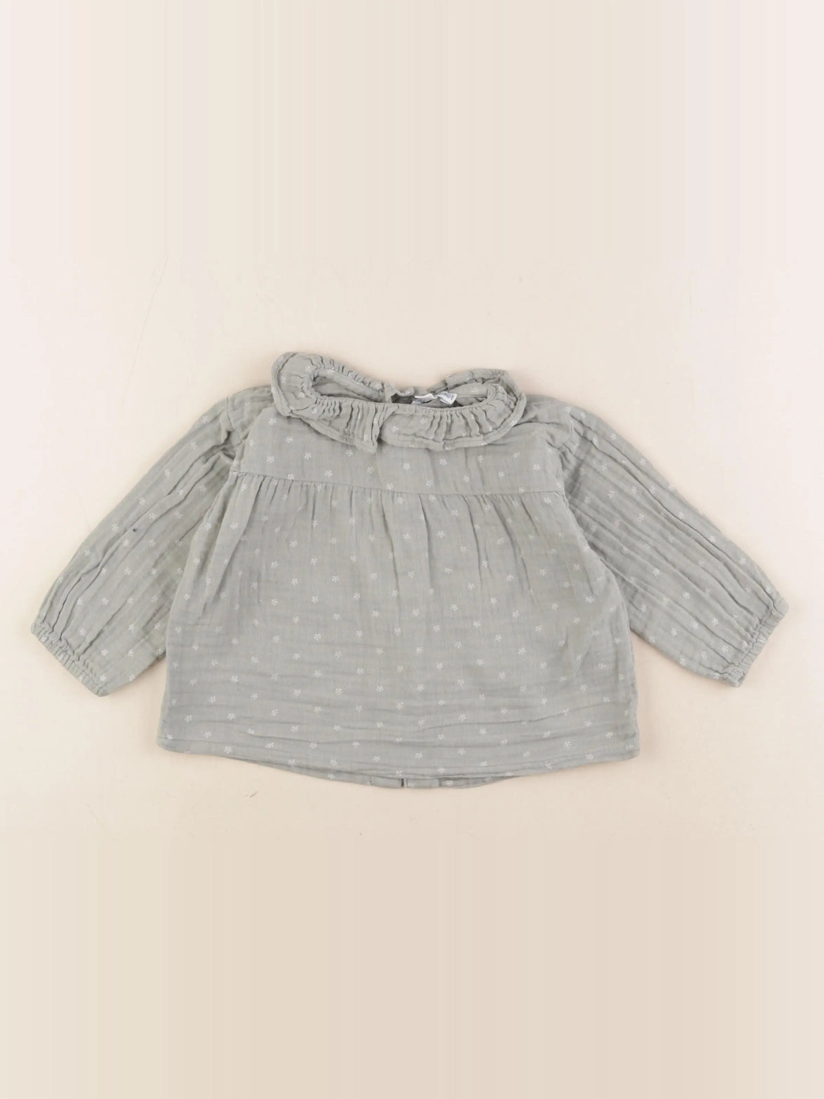 Vertbaudet - blouse vert - 12 mois