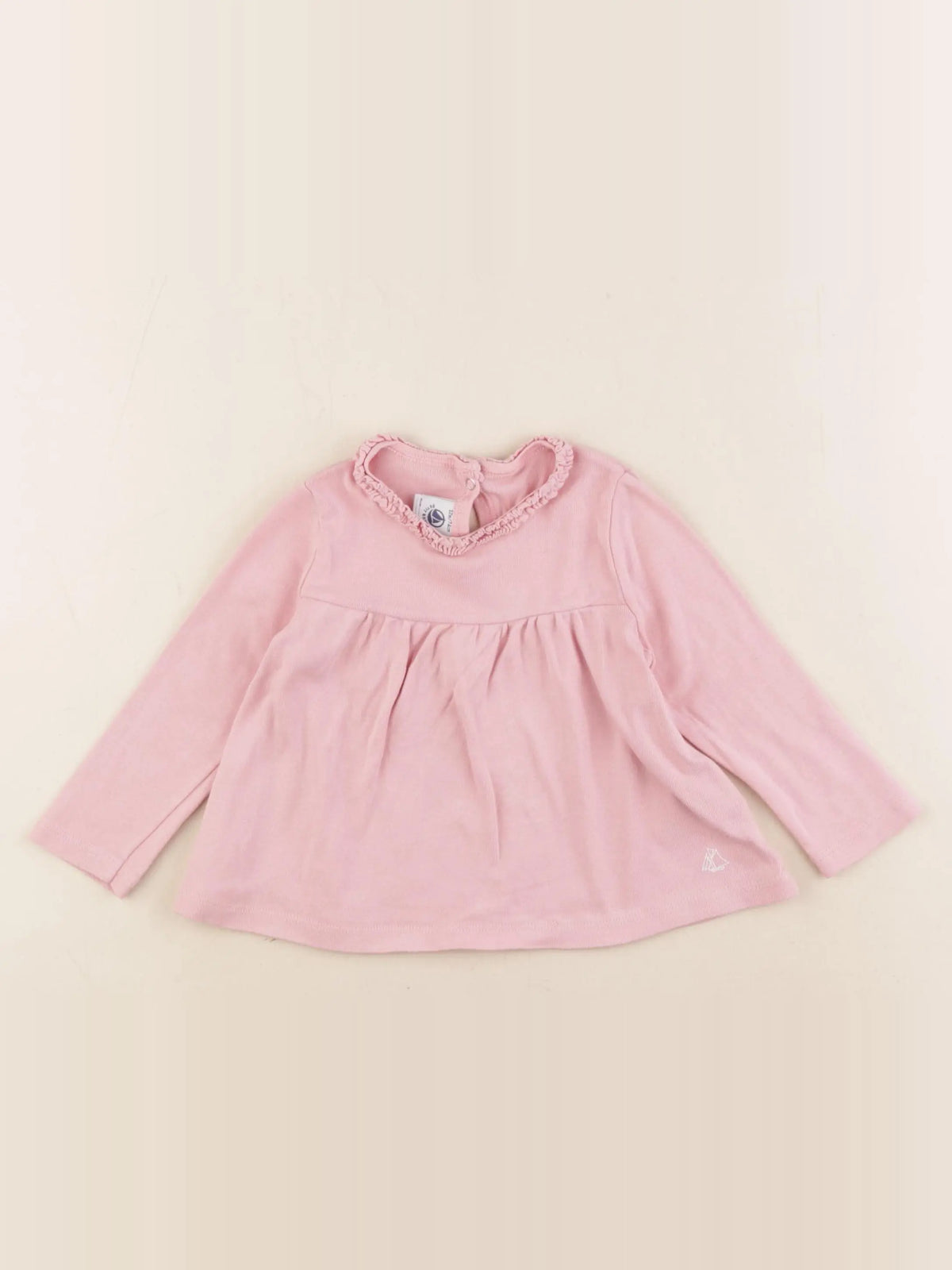 Petit Bateau - tee-shirt rose - 12 mois