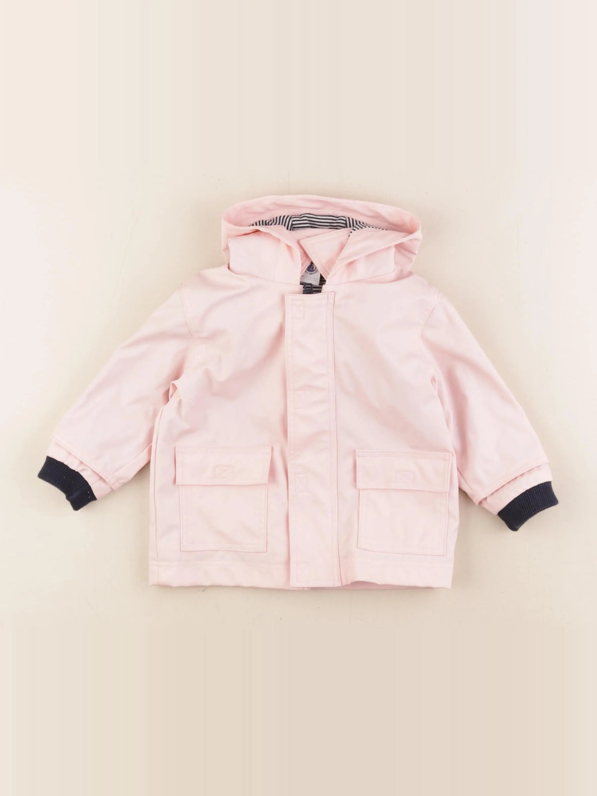 Petit Bateau - imperméable rose - 6 mois
