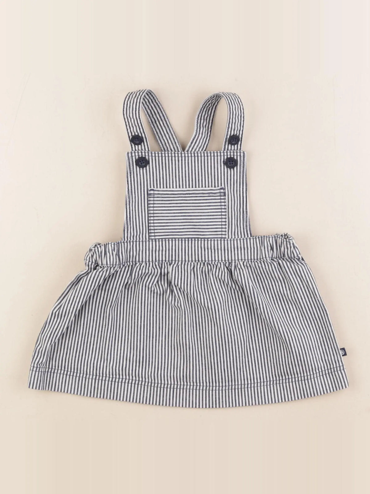 Petit Bateau - robe bleu - 12 mois
