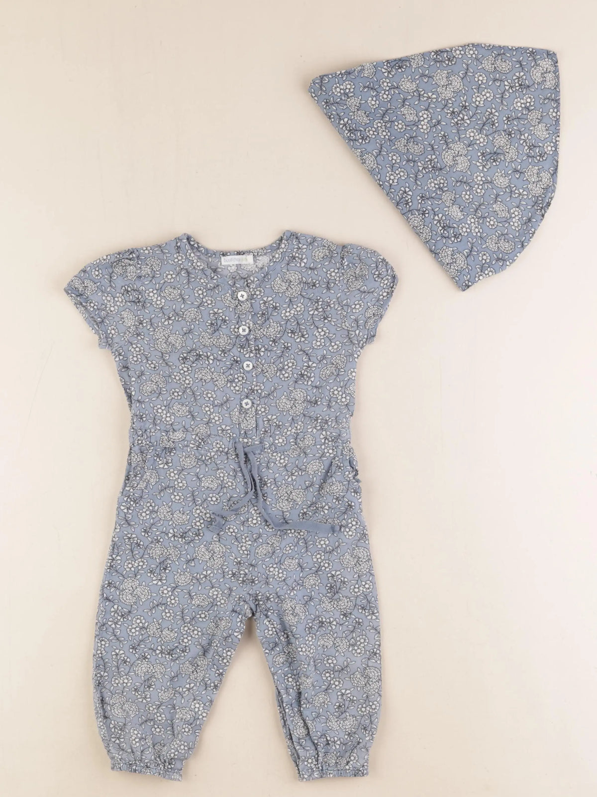 Boutchou - combinaison bleu - 6 mois