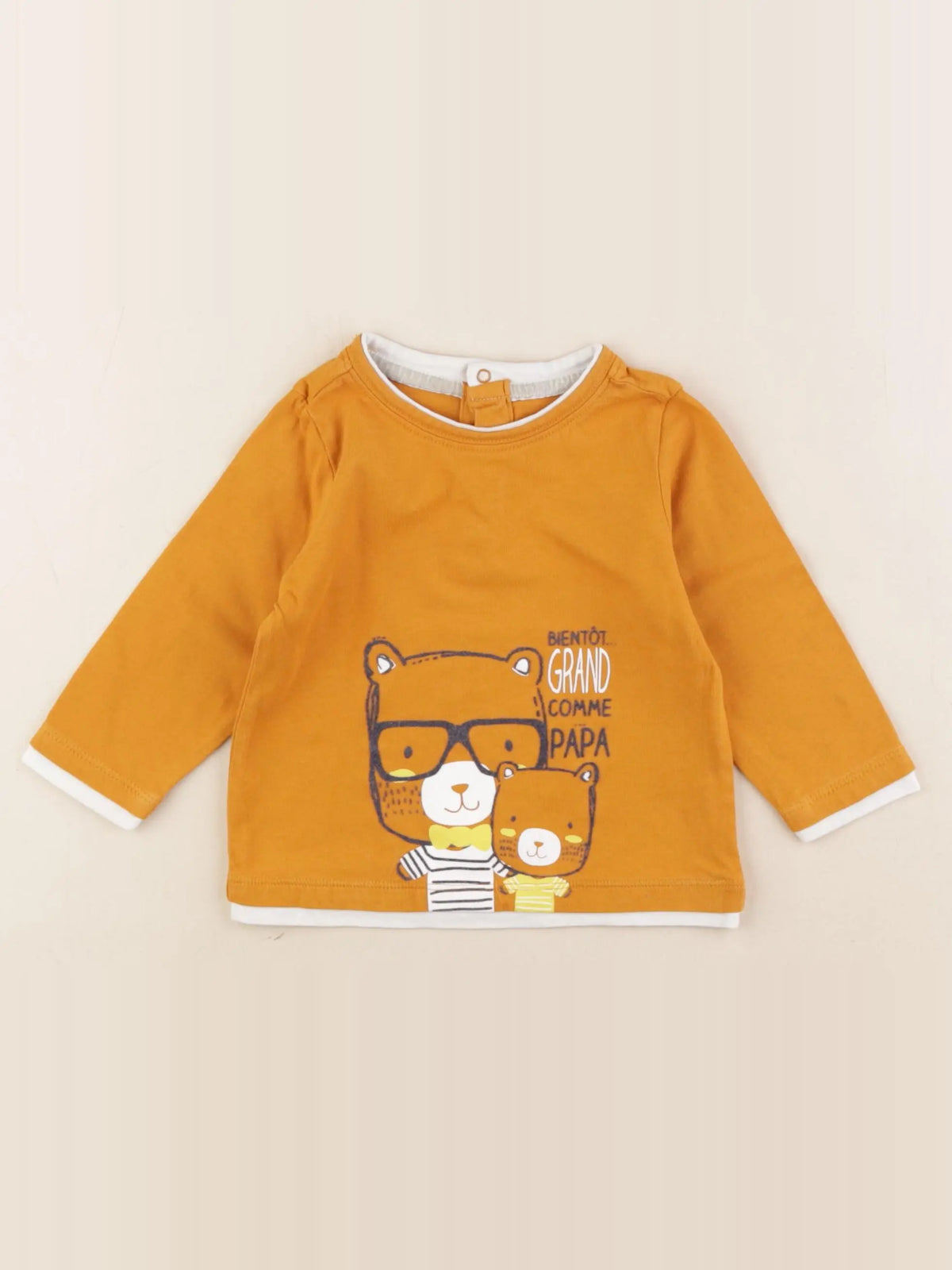Vertbaudet - tee-shirt orange - 12 mois