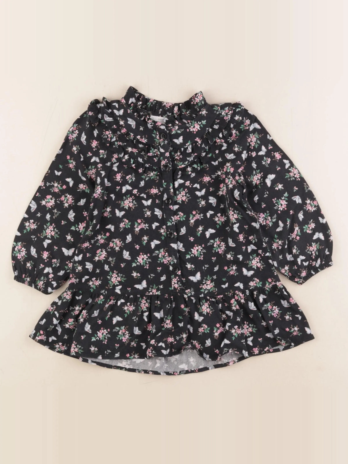Mango - robe noir - 12/18 mois