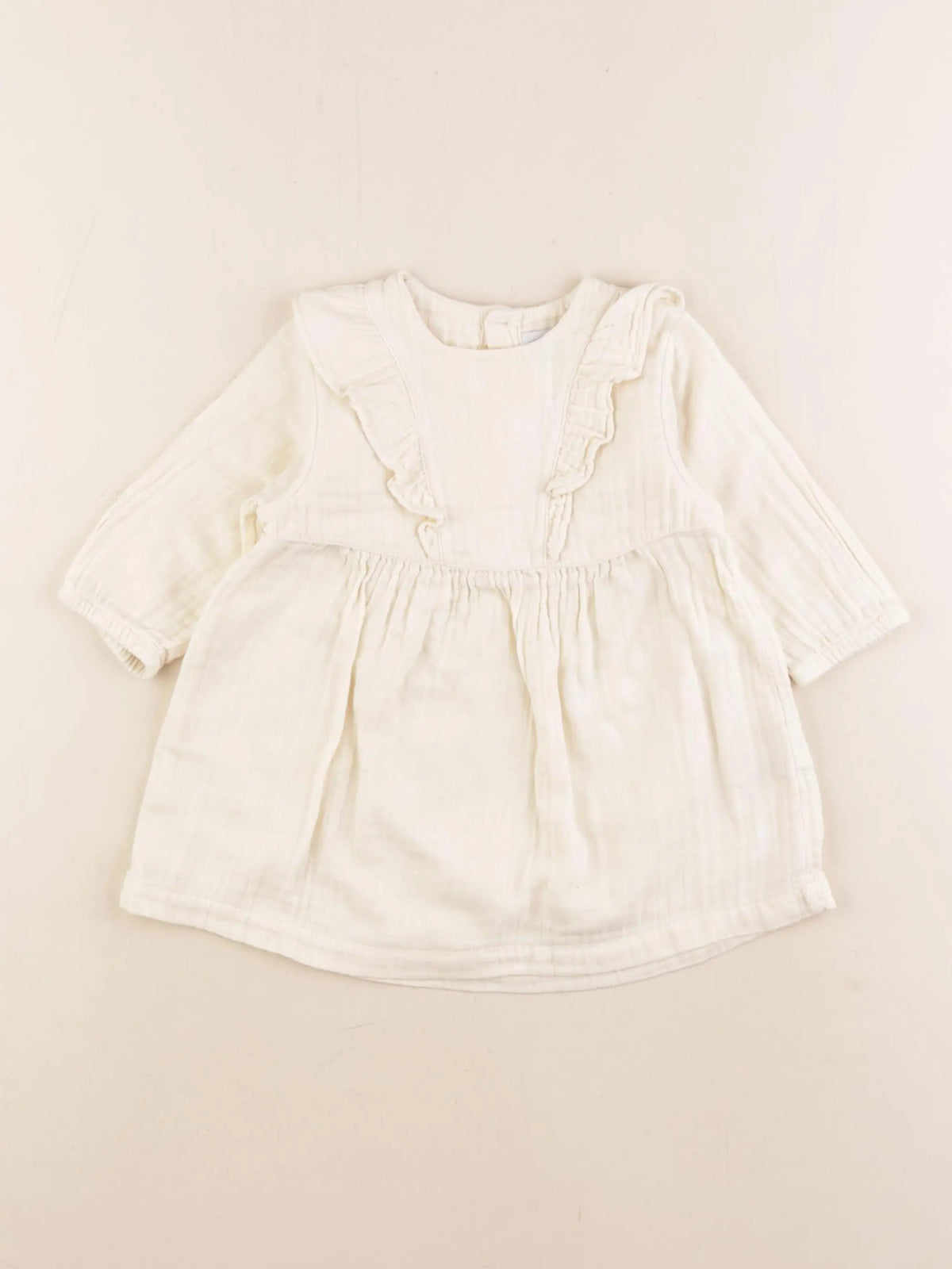 Petit Bateau - robe beige - 6 mois