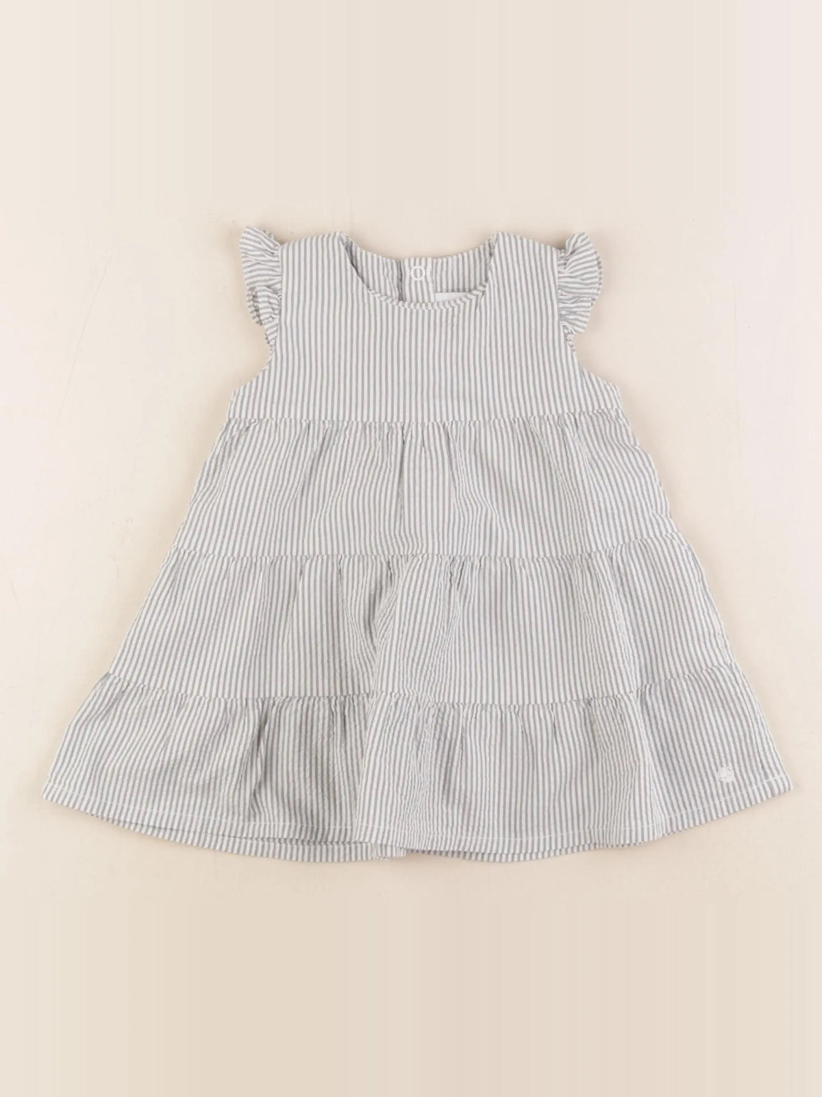 Petit Bateau - robe gris - 6 mois