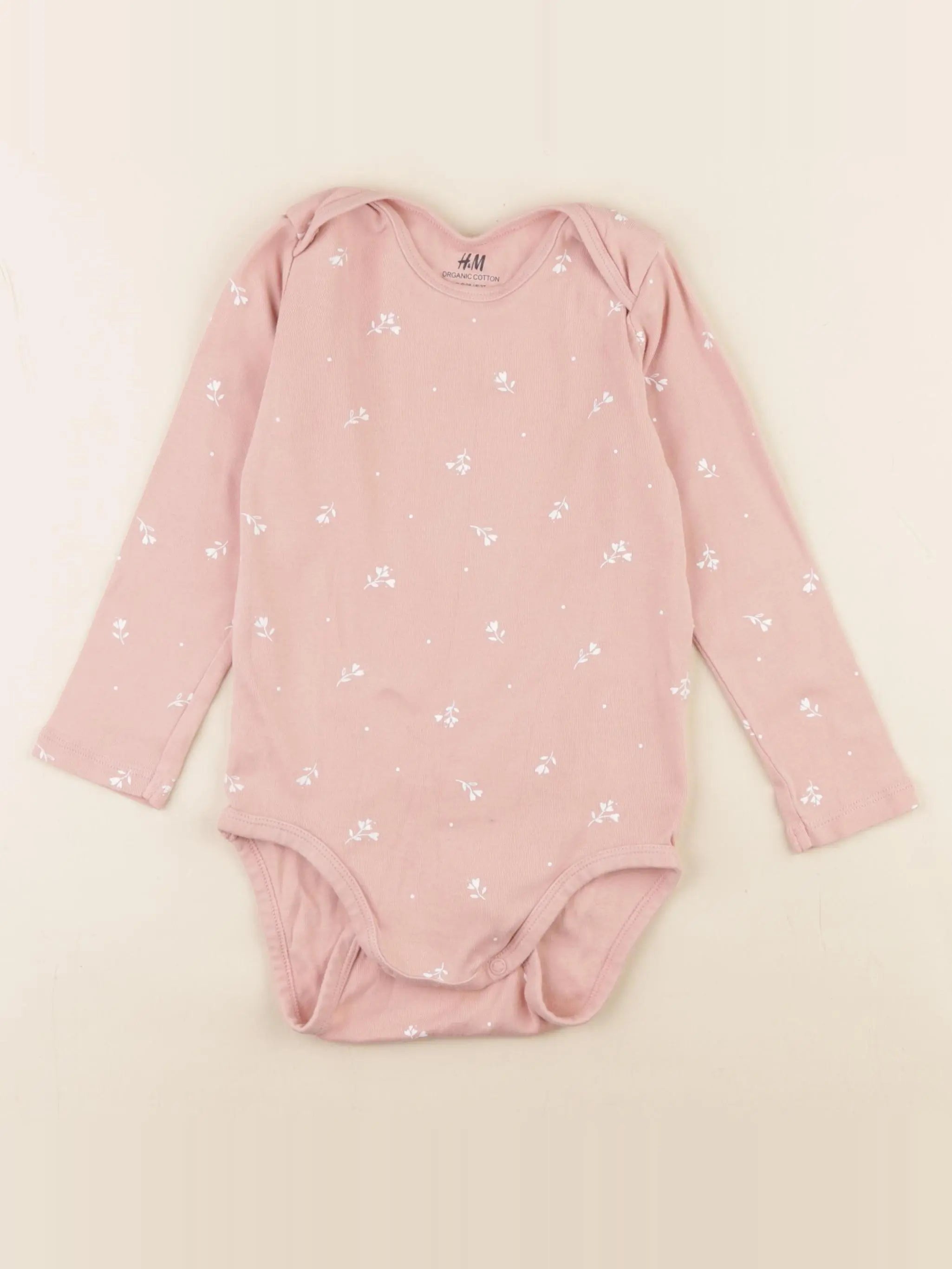 H&M - body rose - 2/3 mois