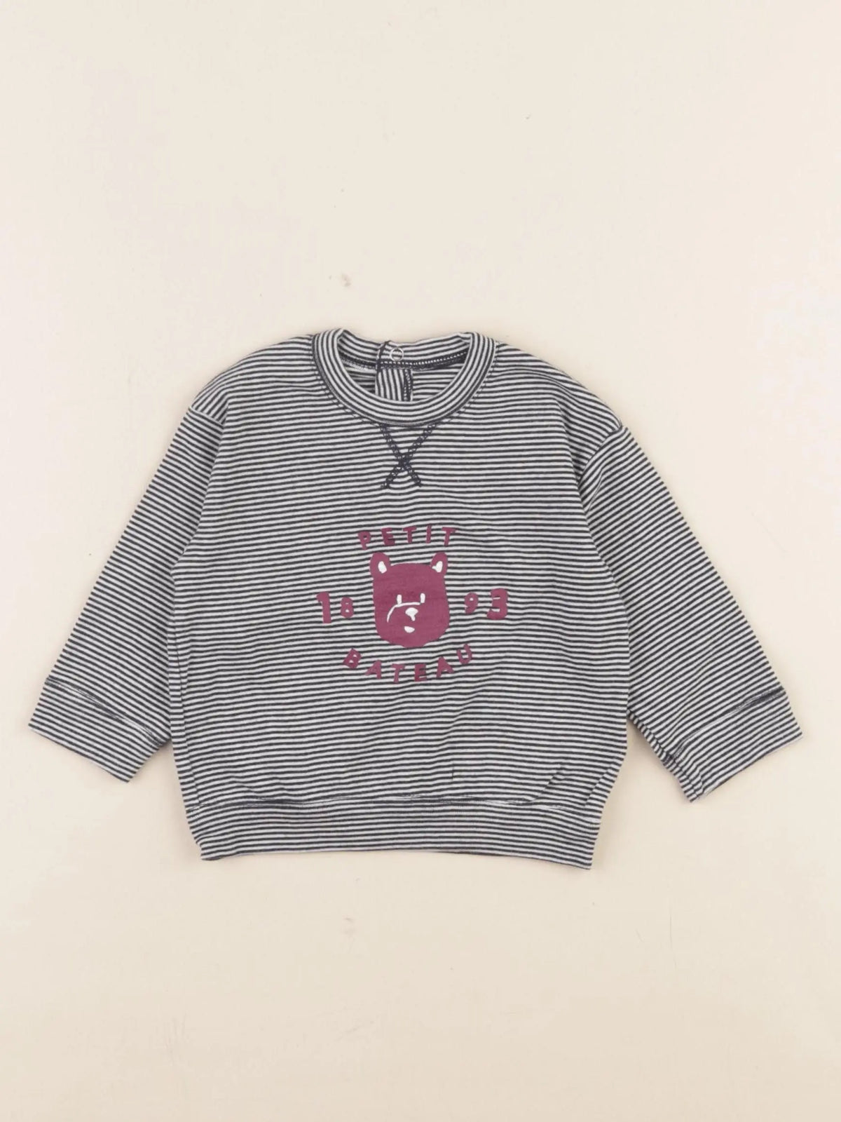 Petit Bateau - tee-shirt bleu - 6 mois