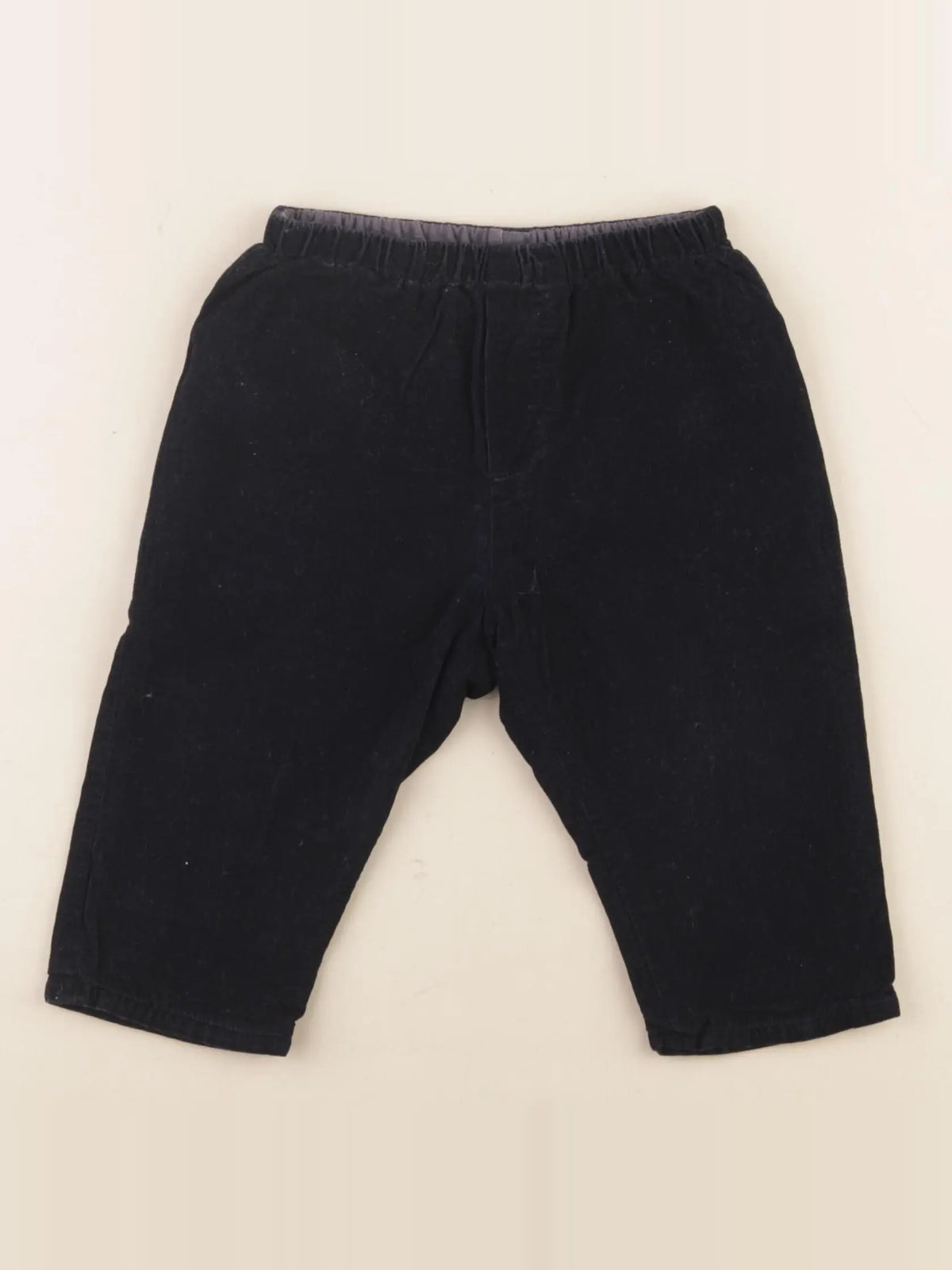 Jacadi - pantalon doublé bleu - 12 mois