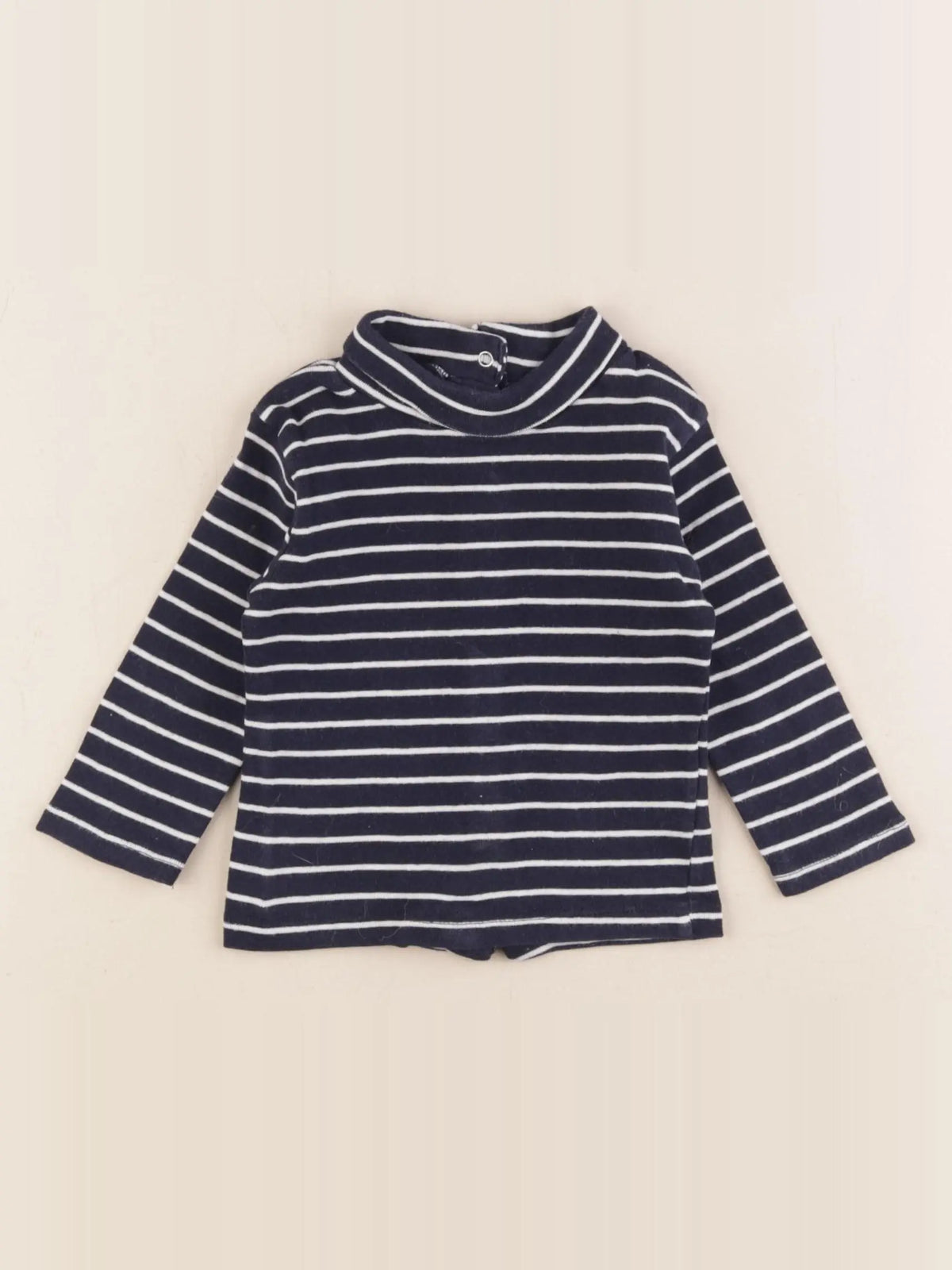 Vertbaudet - sous-pull bleu - 9 mois
