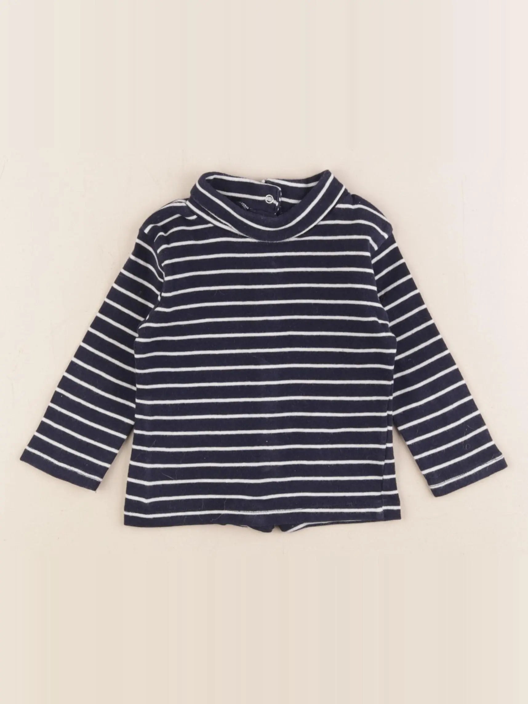 Vertbaudet - sous-pull bleu - 9 mois