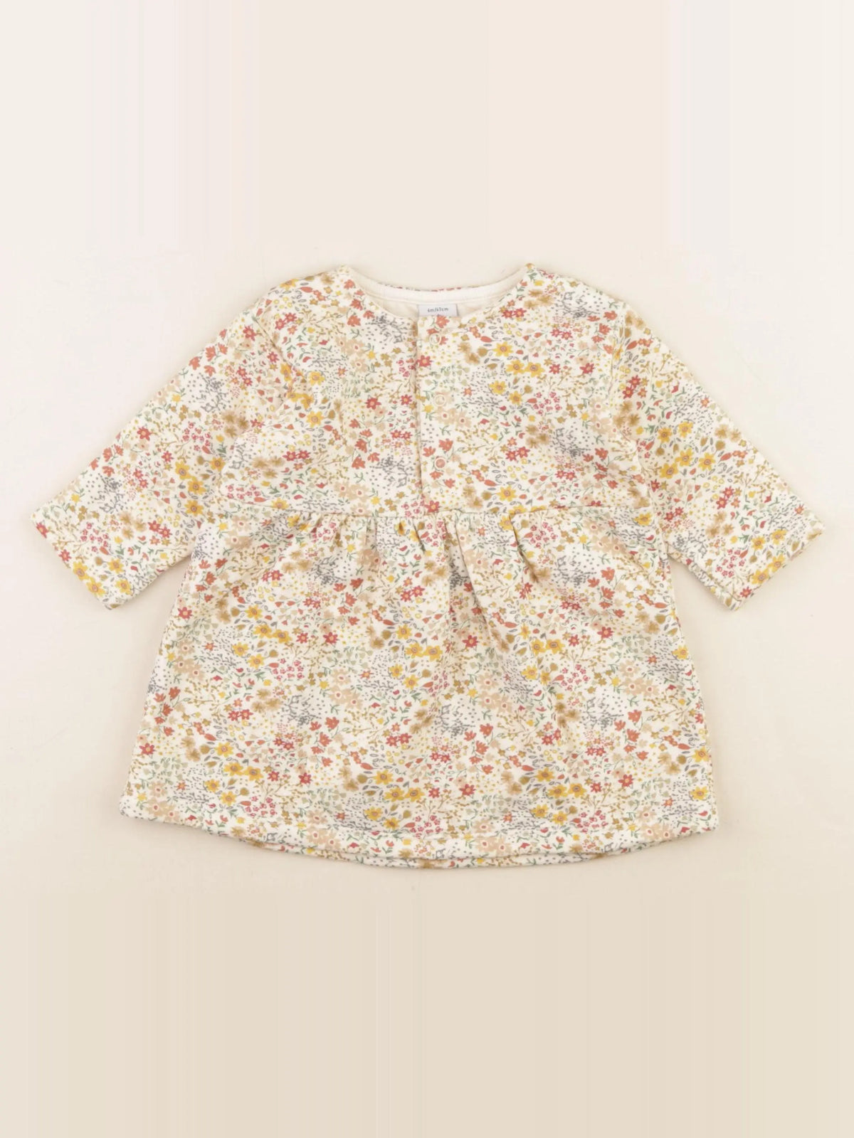 Petit Bateau - robe beige, multicolore - 6 mois