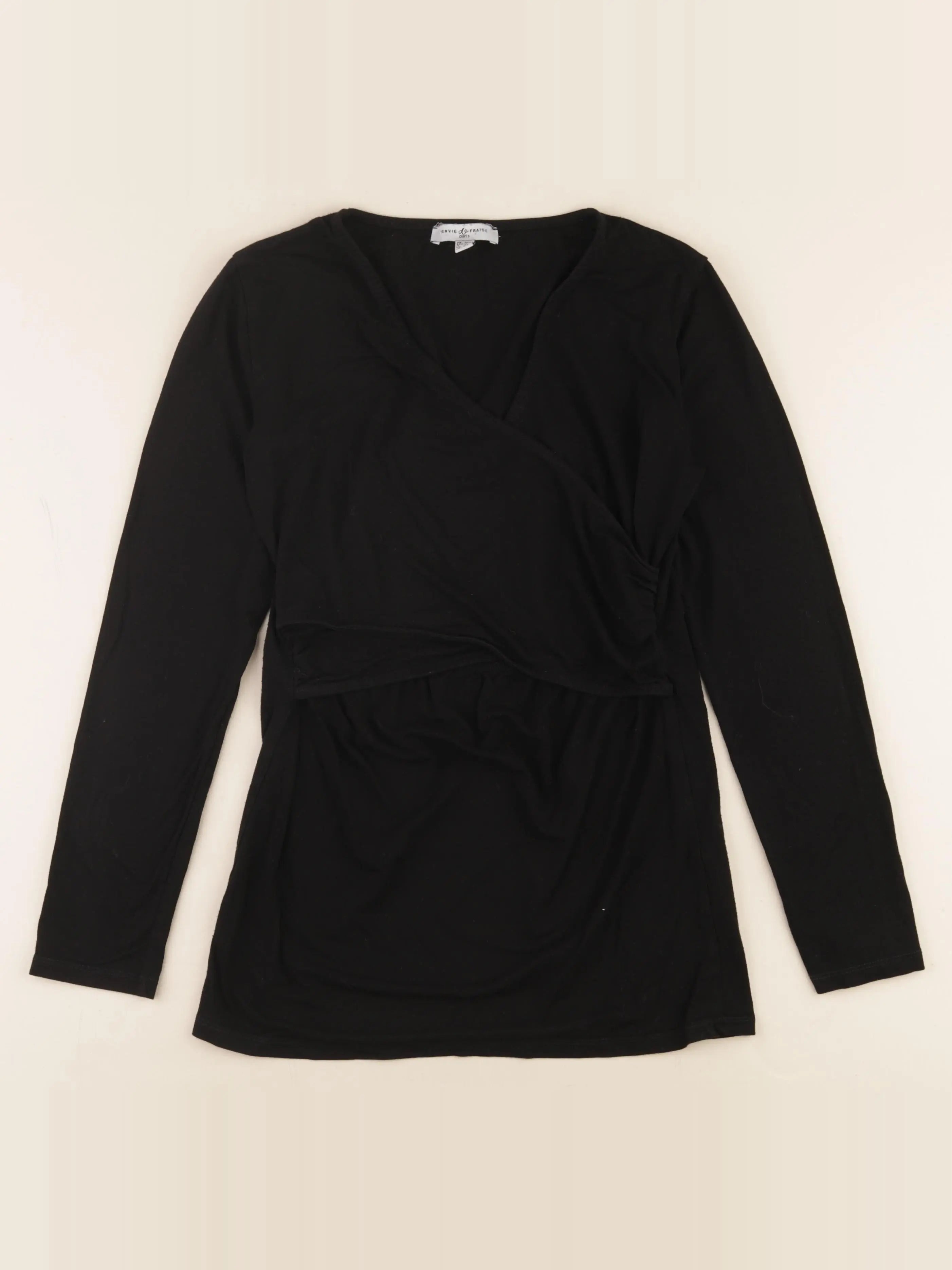 Envie de fraise - tee-shirt grossesse, allaitement noir - 38 à 40