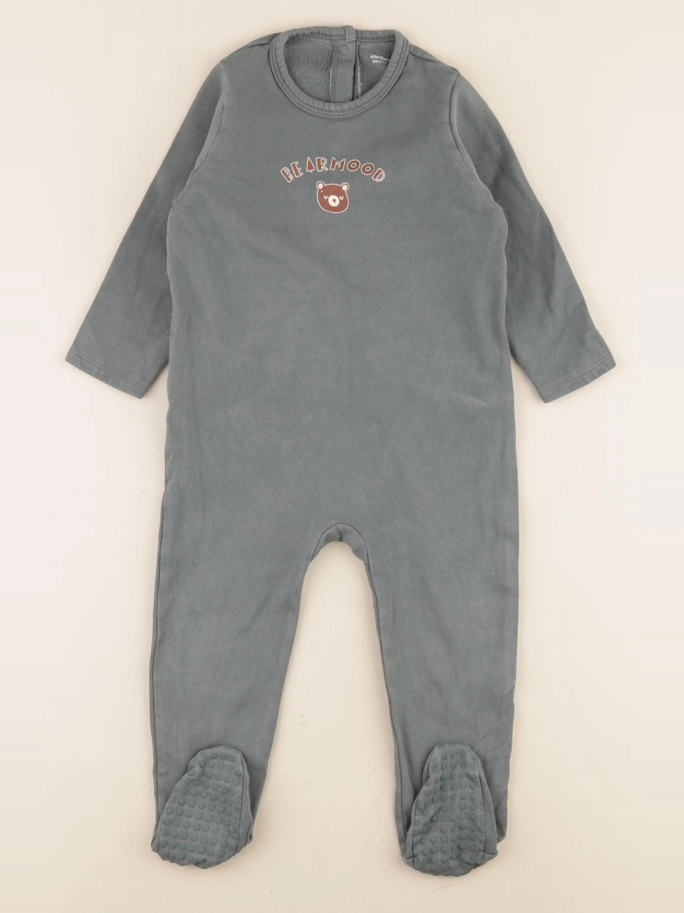 Vertbaudet - pyjama coton vert - 24 mois