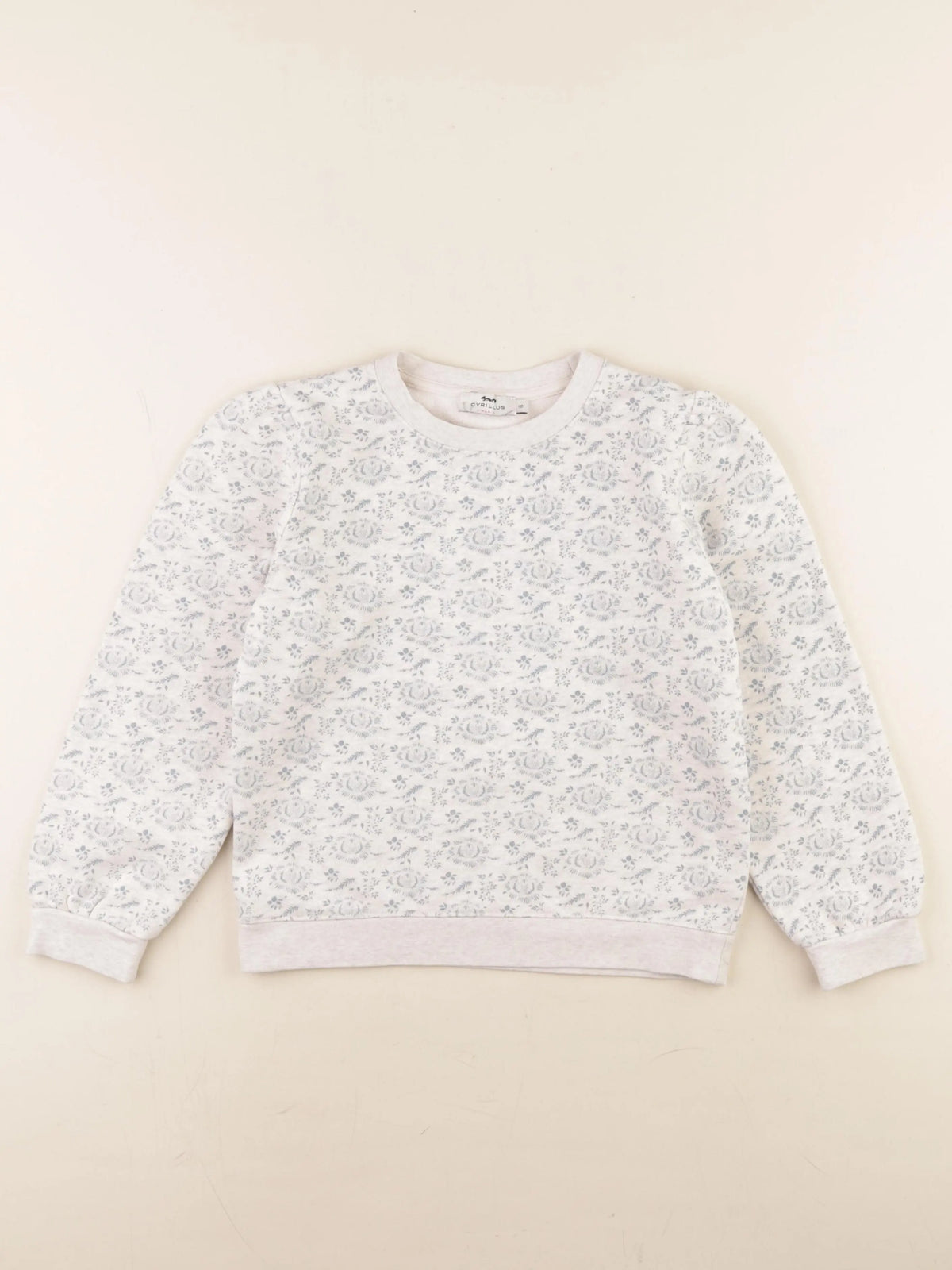 Cyrillus - sweat bleu, gris - 10 ans