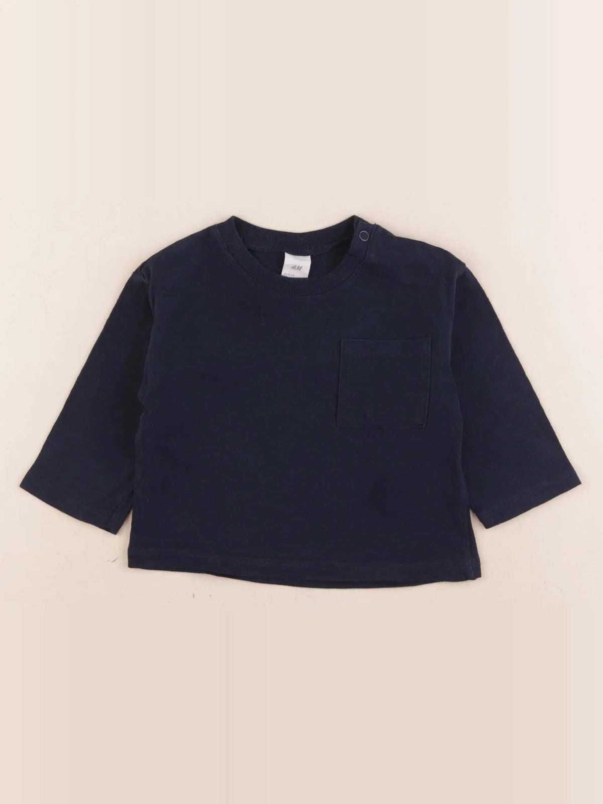 H&M - tee-shirt bleu - 4/6 mois