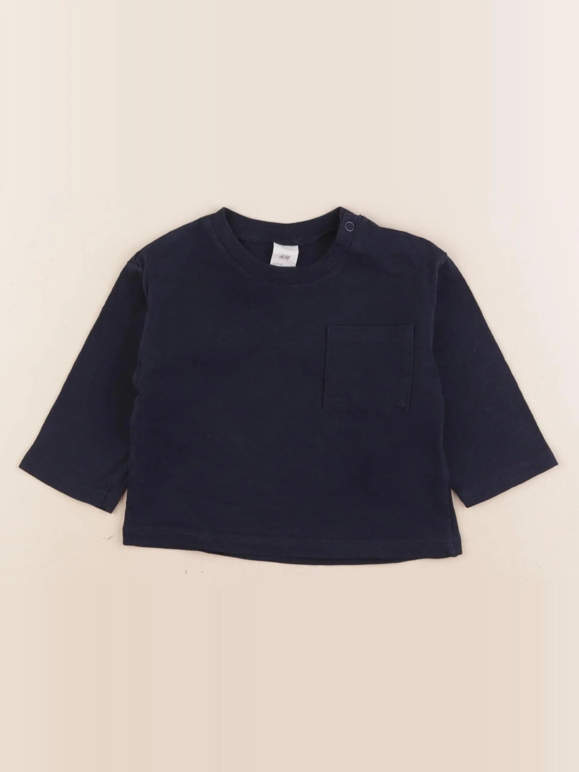 H&M - tee-shirt bleu - 4/6 mois
