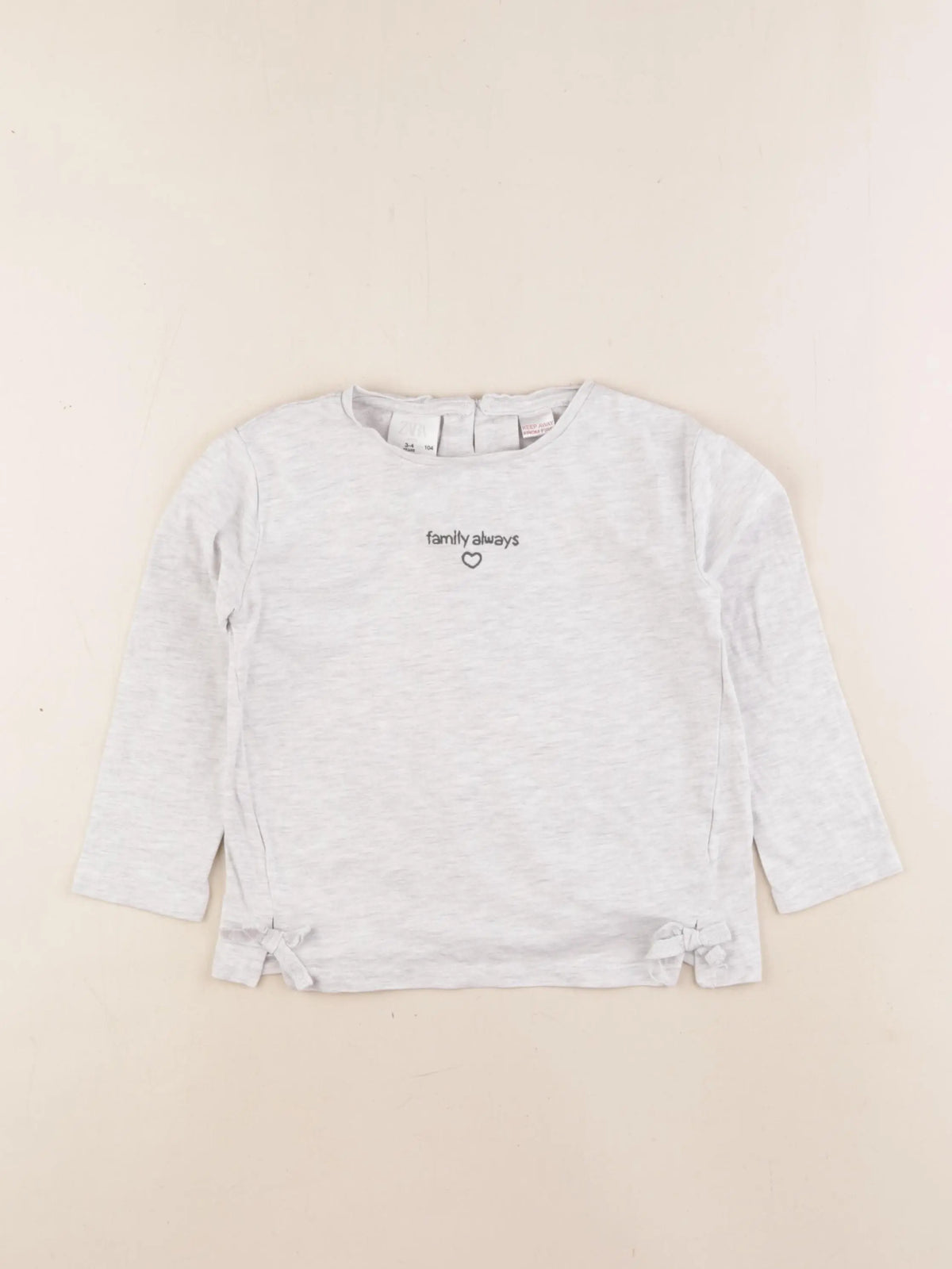 Zara - tee-shirt gris - 3/4 ans