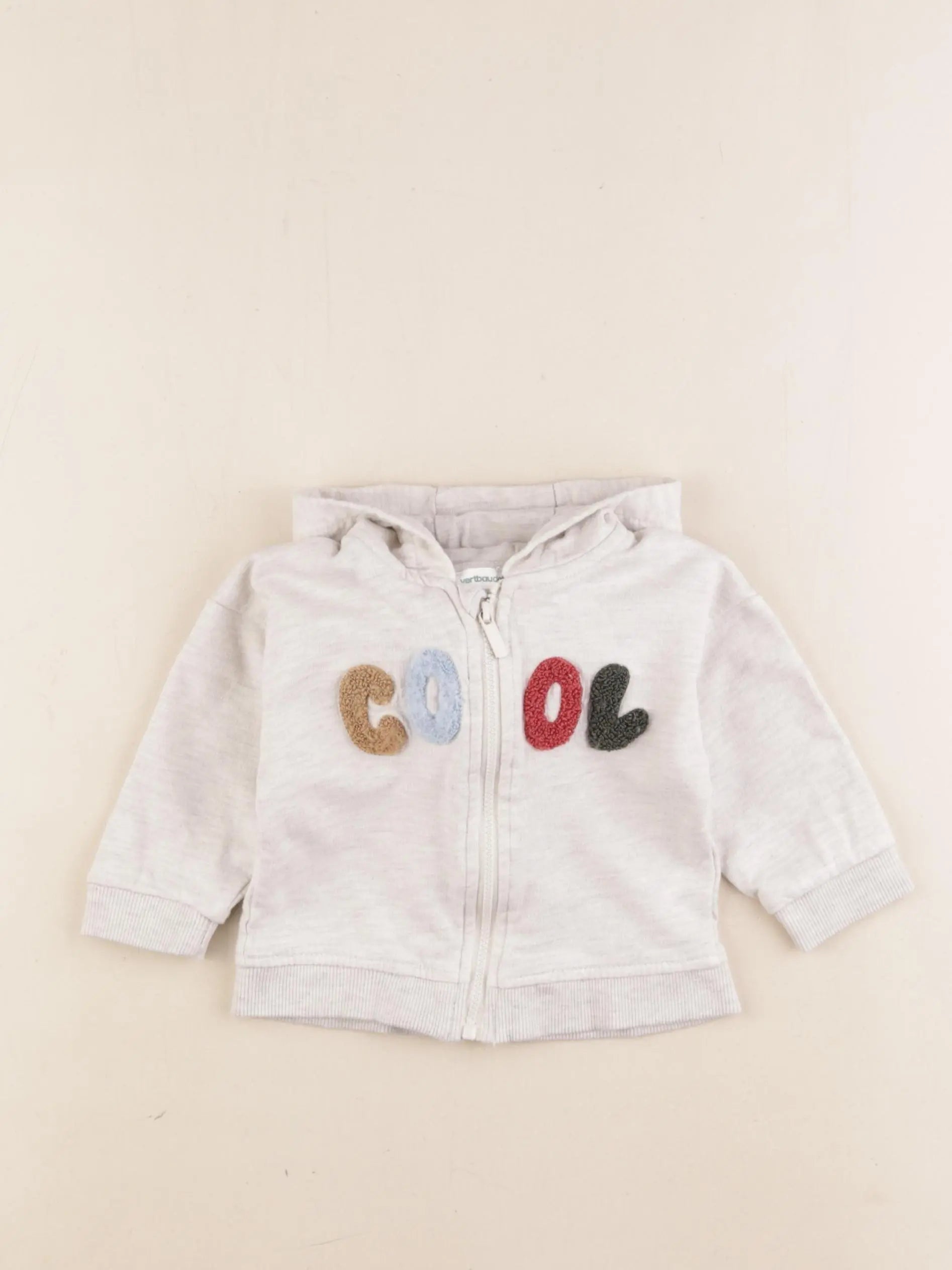 Vertbaudet - sweat gris - 6 mois